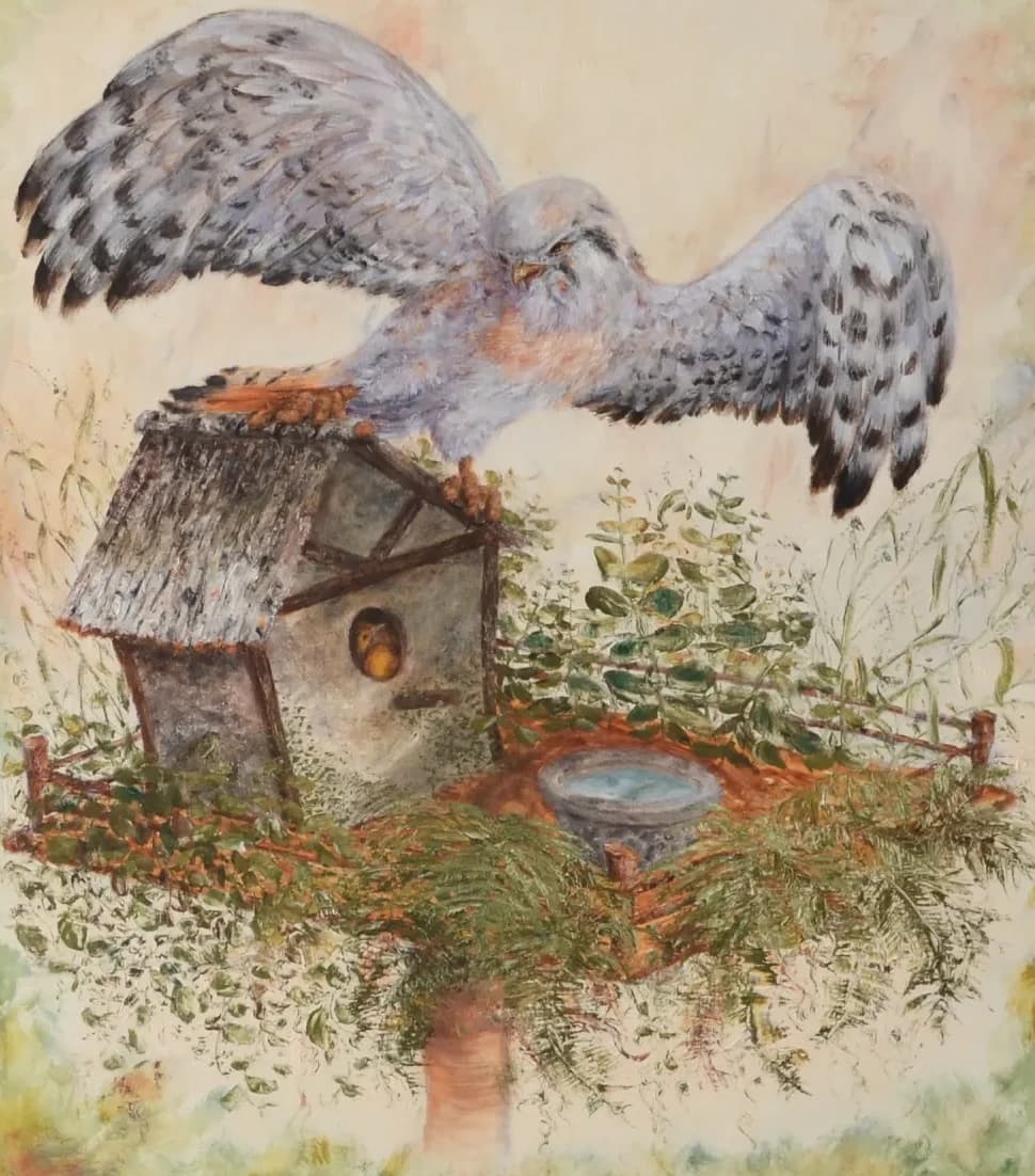 Crécerelle et paruline