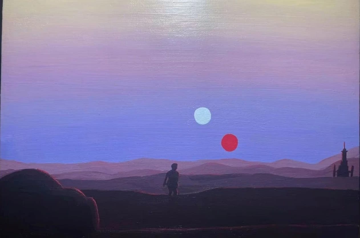 Coucher de soleil binaire