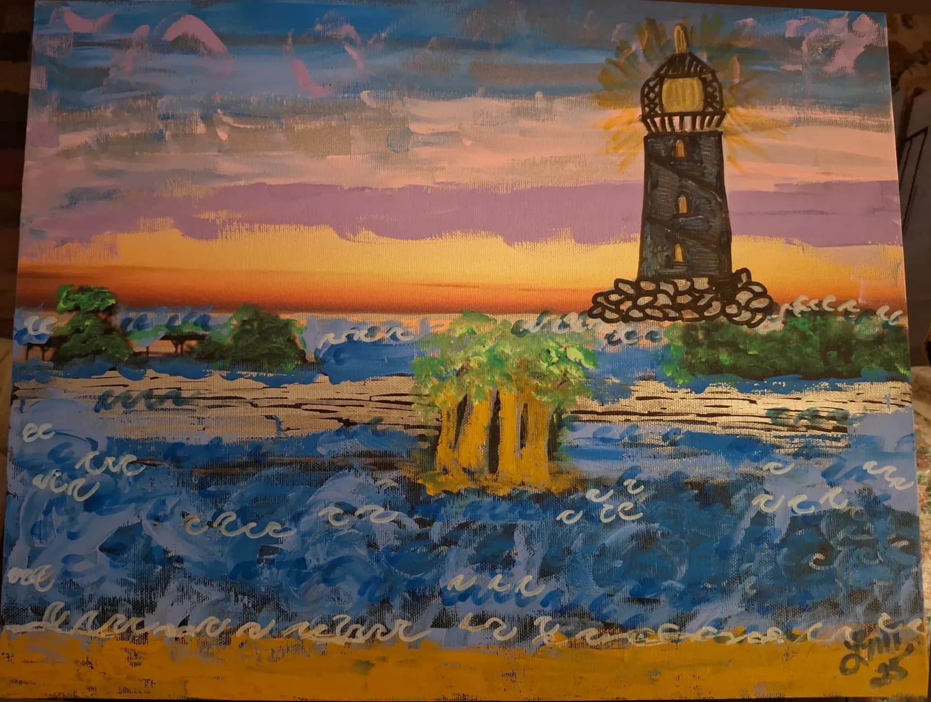 Lighthouse by the ocean