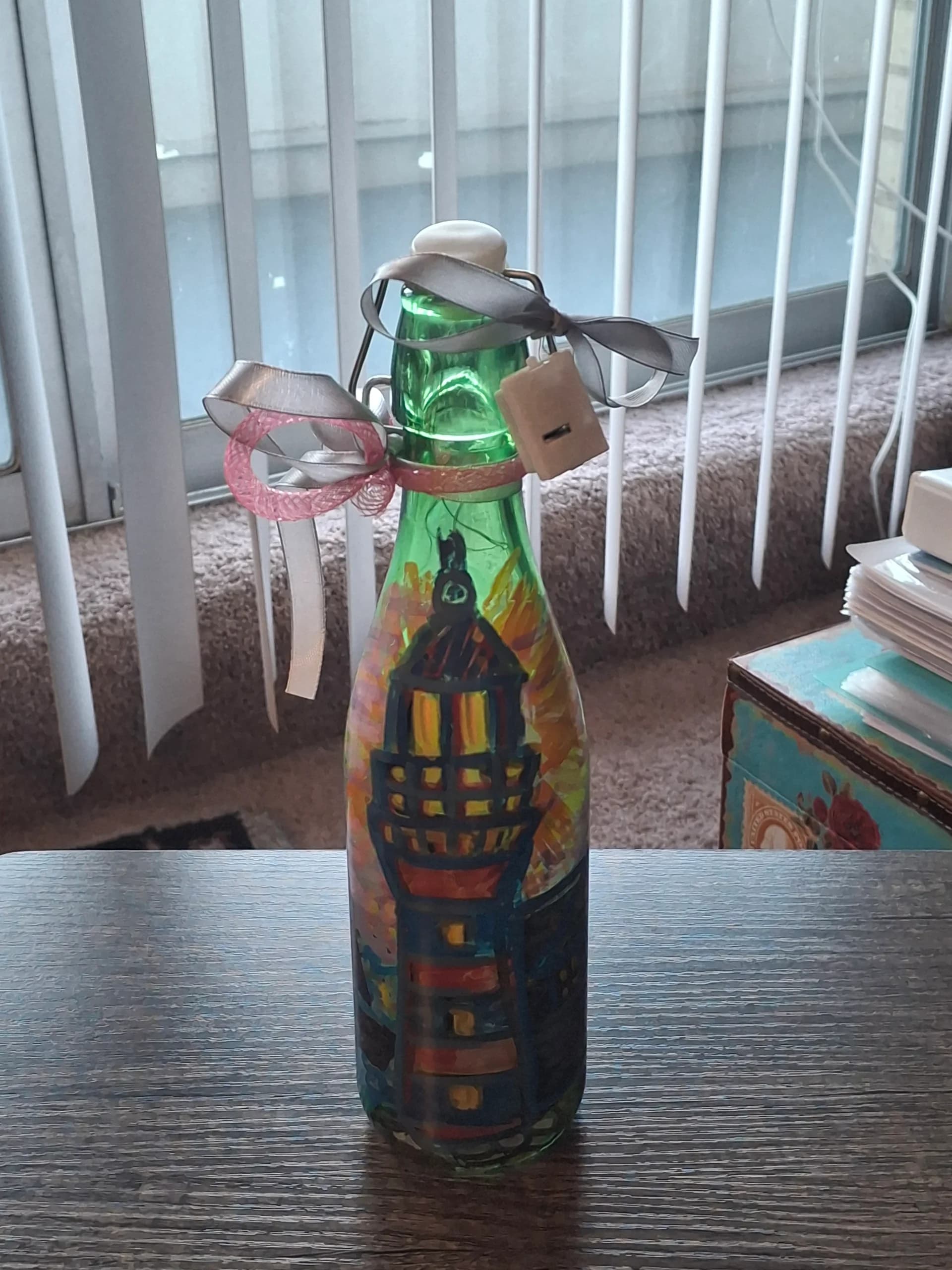 Artist-Lighthouse Bottle Lamp