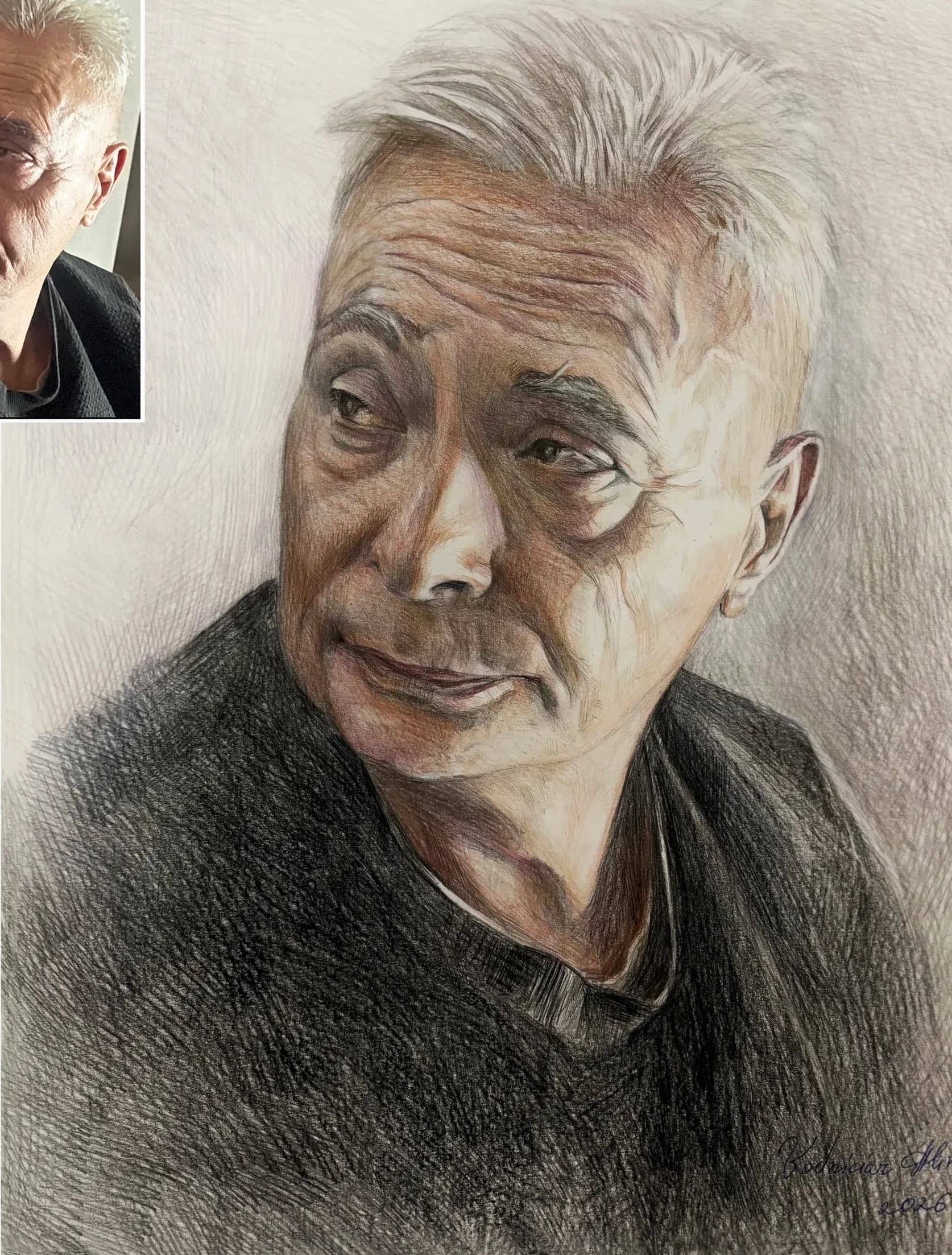 Vodniciar Alina Artwork Individual Portrait — 36x49cm colored pencils on drawing paper 2026