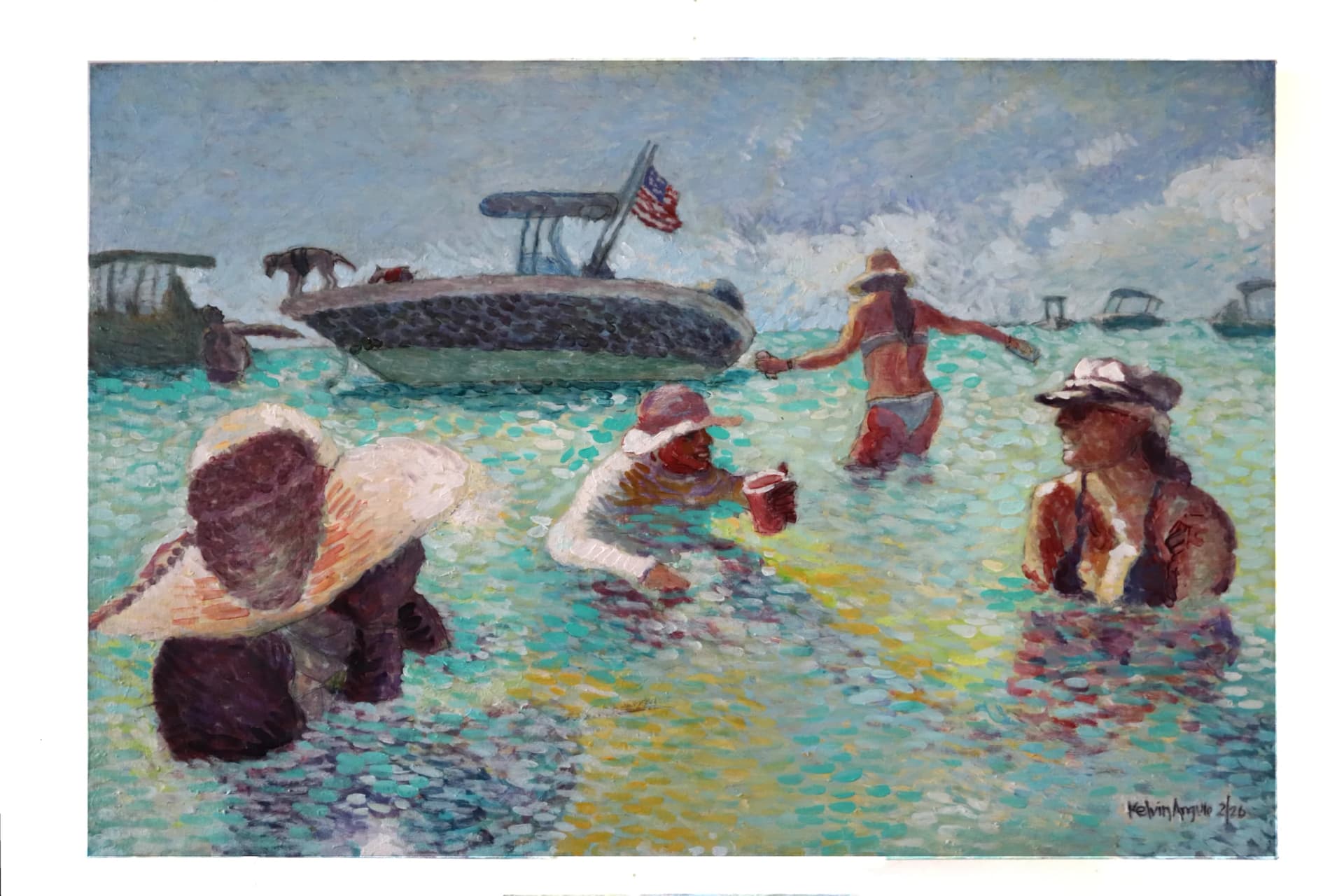 Artist-Bathers at the Sandbar I