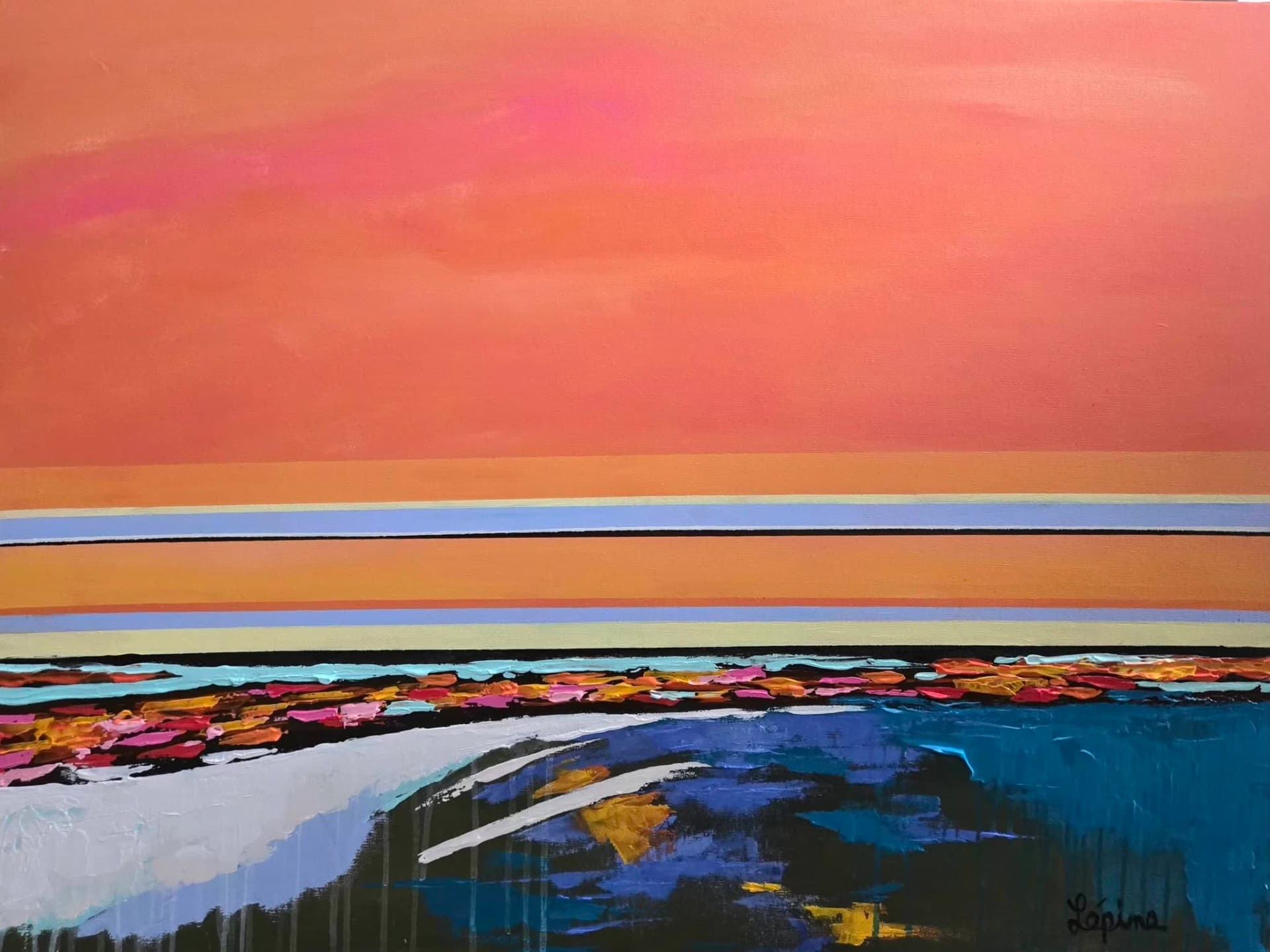 Artist-Embouchure à l"horizon