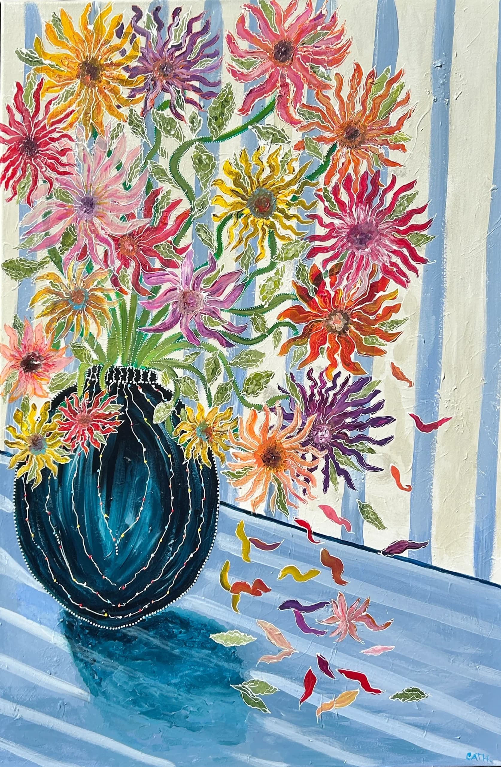 Artist-Les soleils du vase bleu de Prusse
