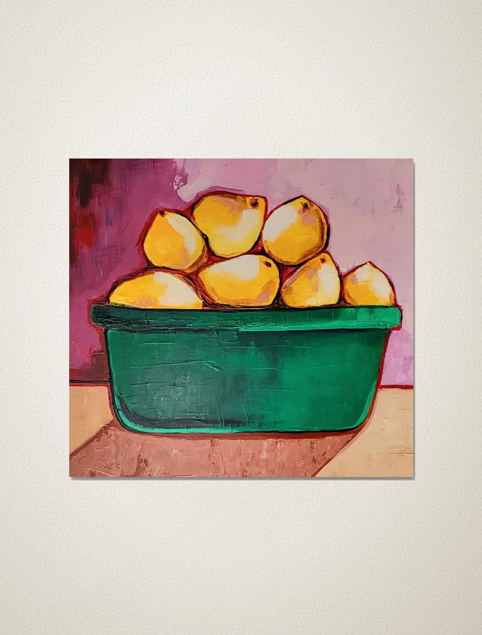 Lemons in a Green Bowl