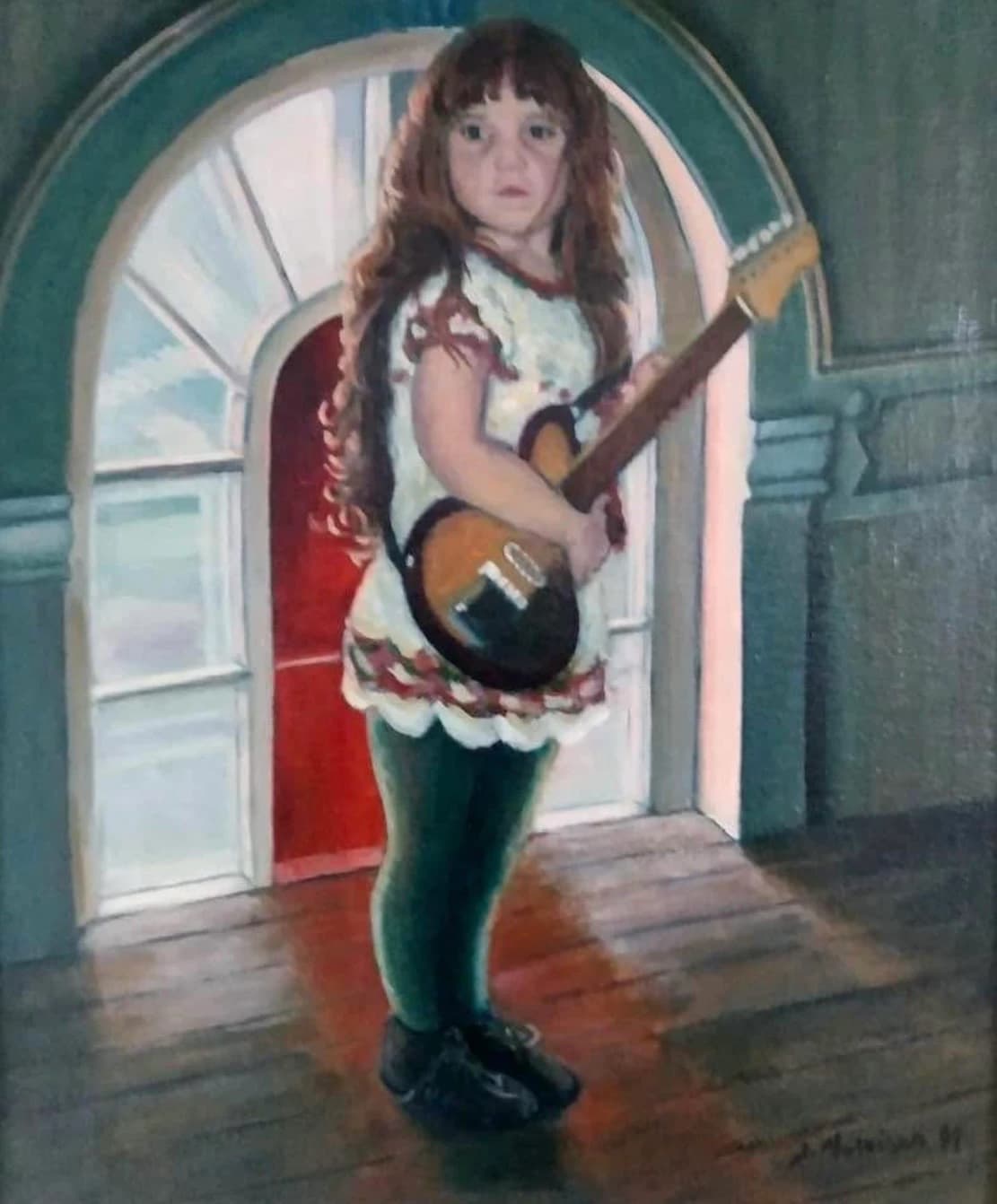 Artist-Jenny à la guitare