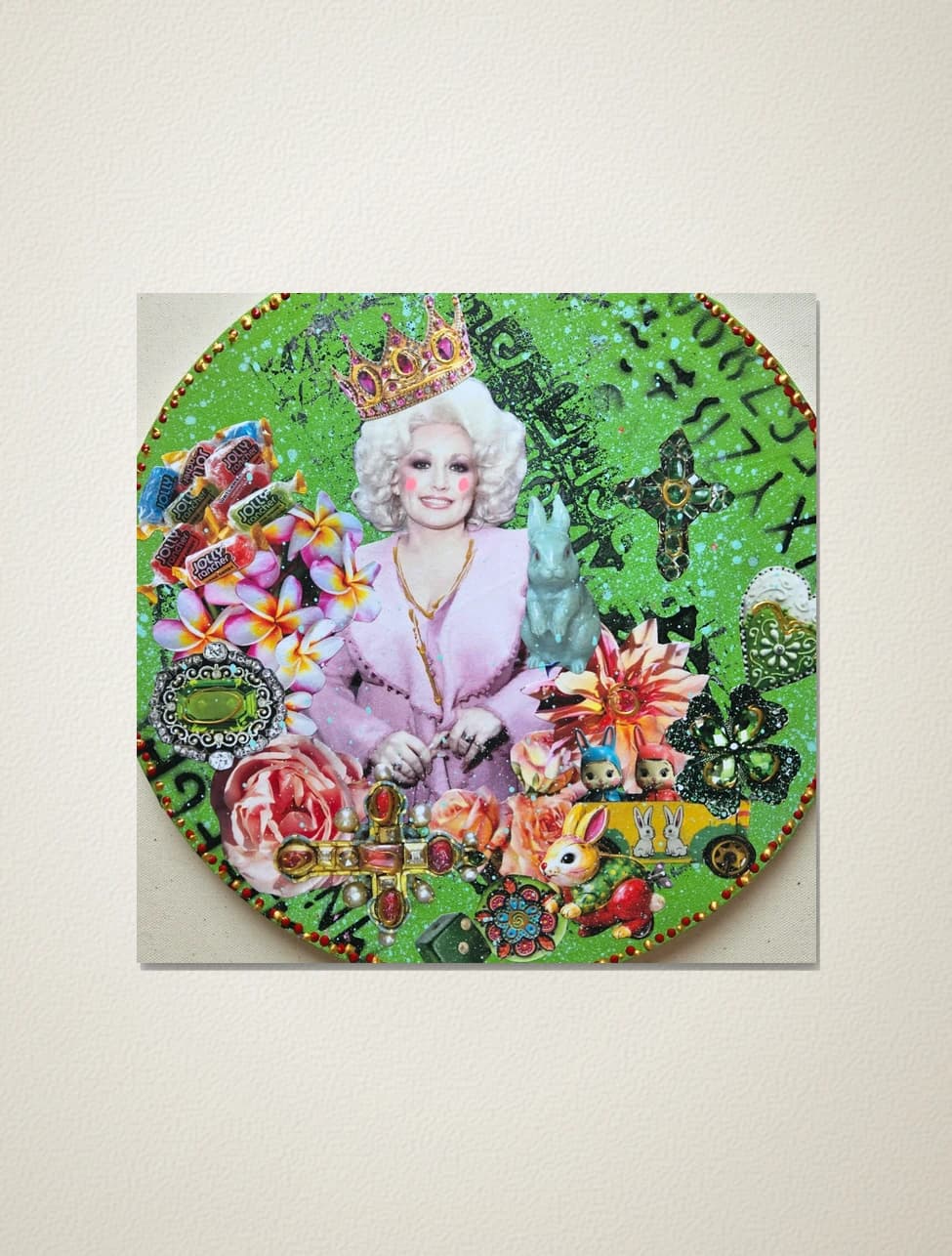 Artist-Dolly Parton Pink and Green