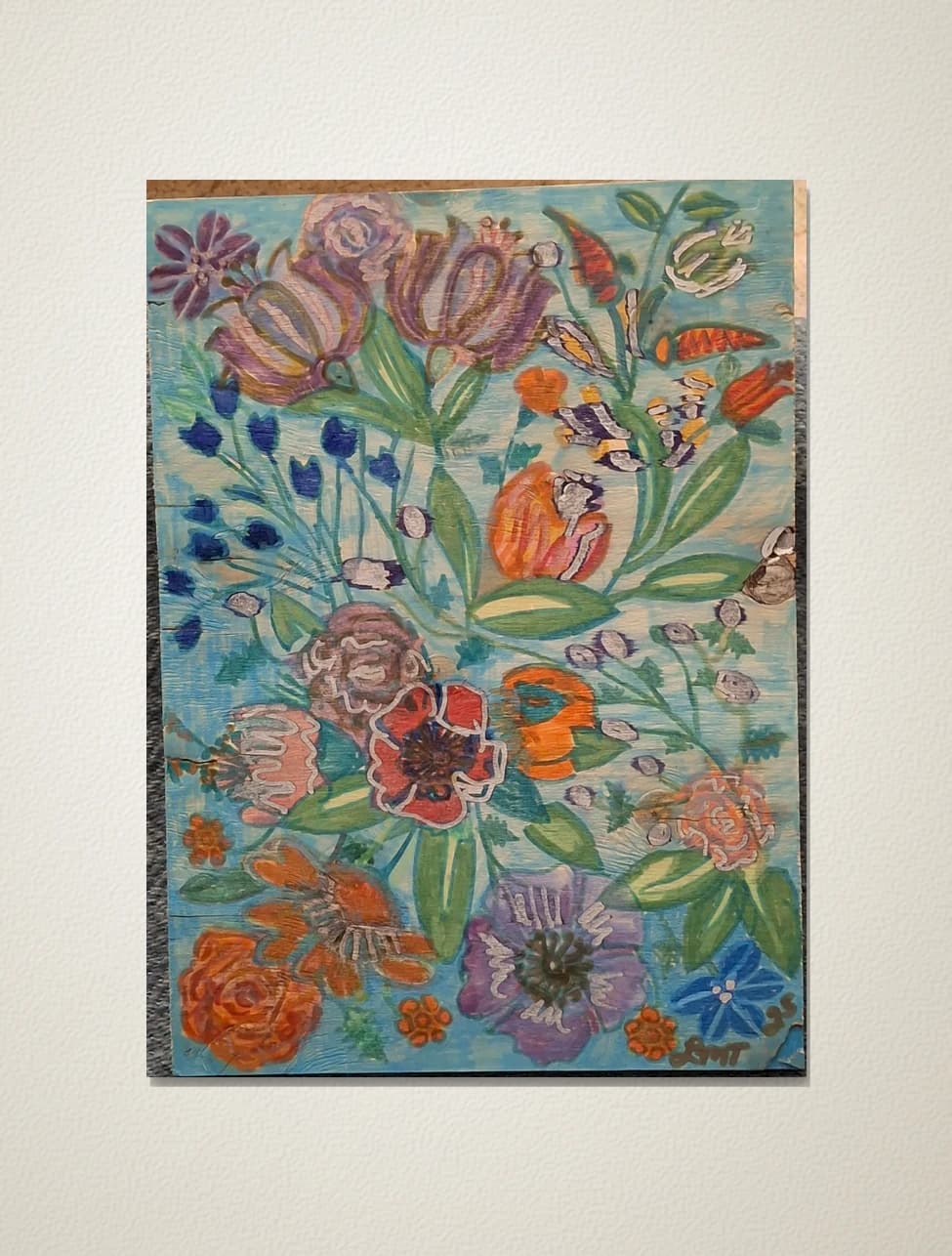 Floral themed painting