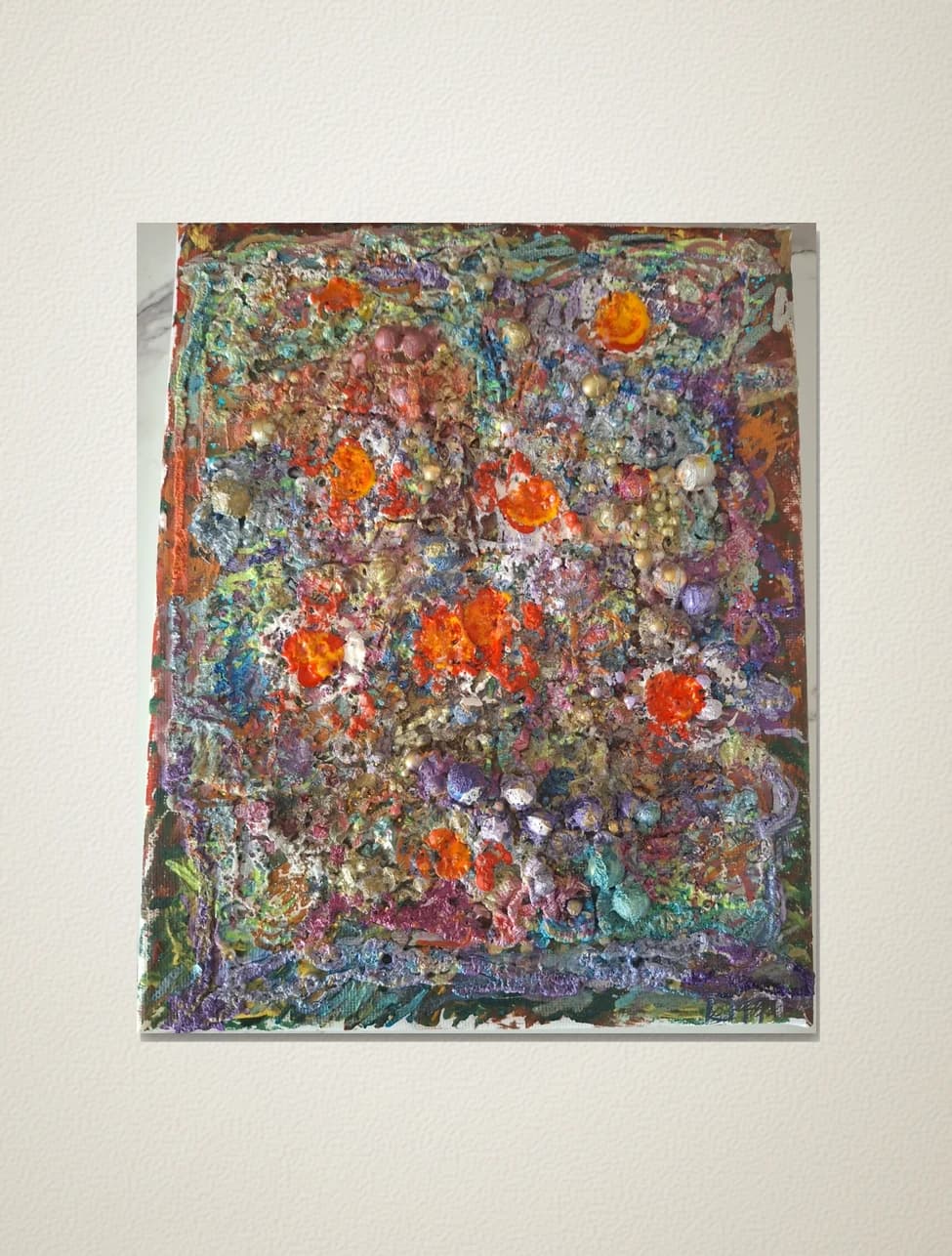 Beaded Abstract Collage