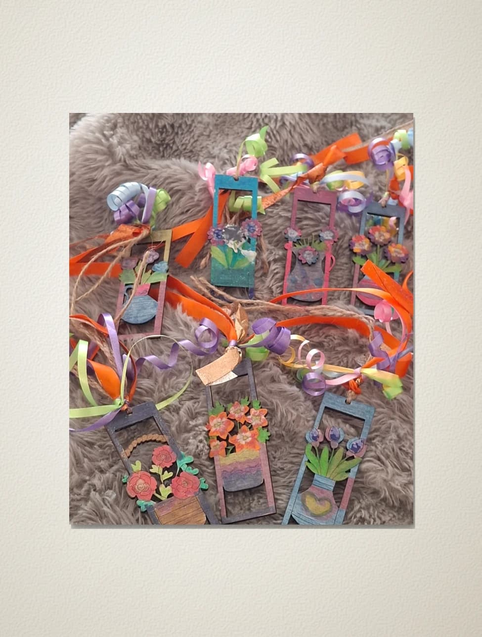 Flower themed bookmarks