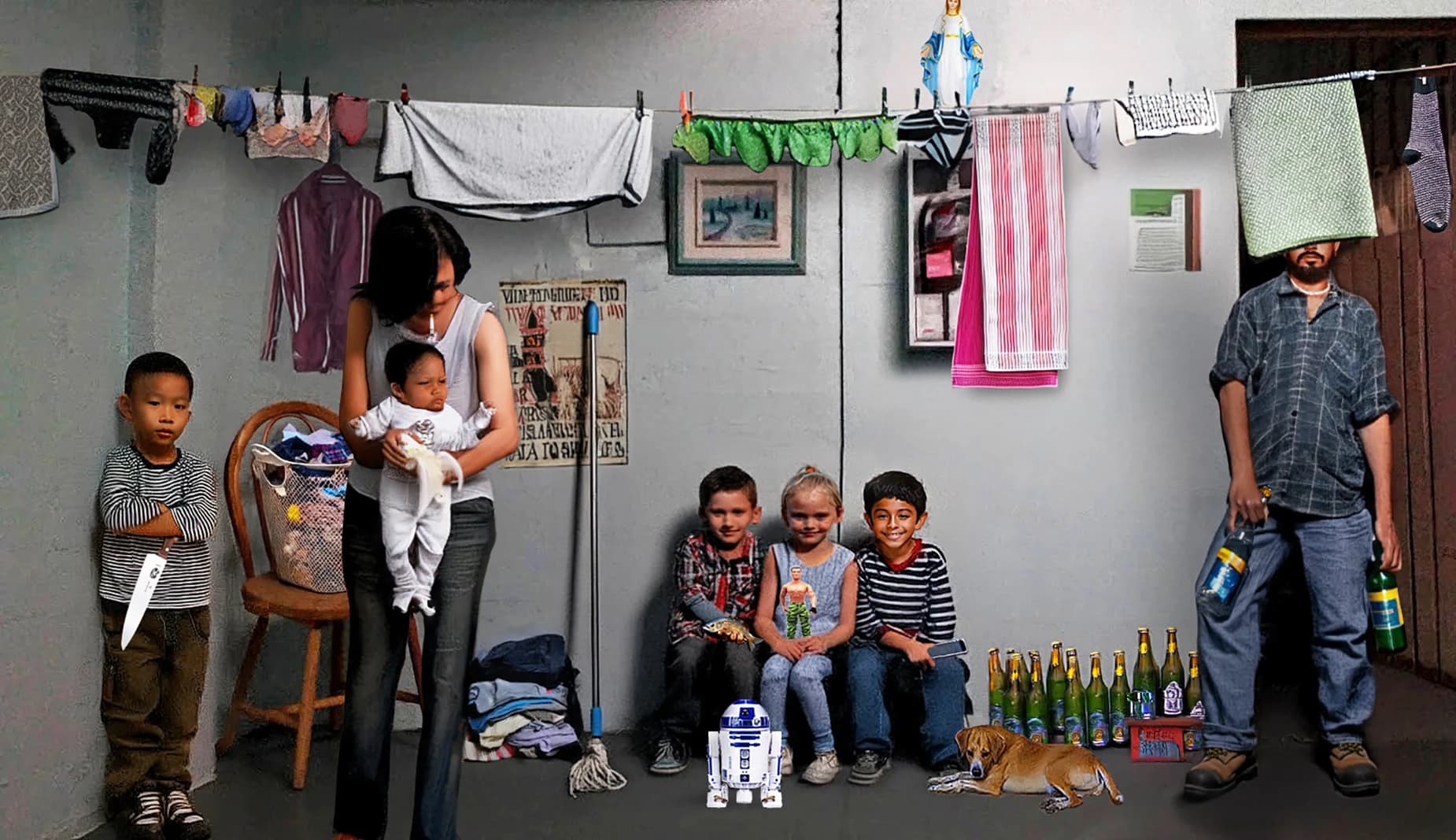 A refugee family