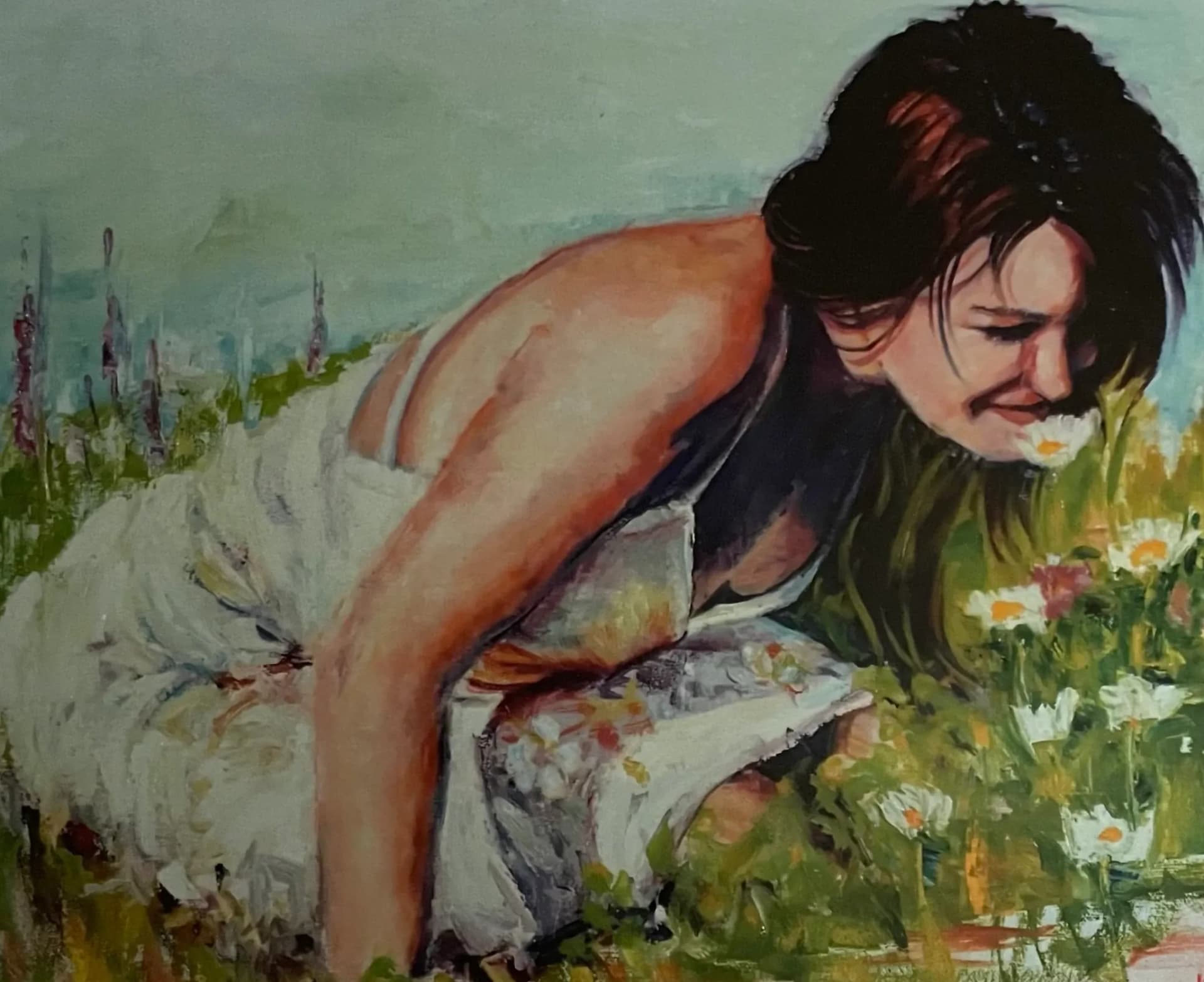 Anna with the Daisy