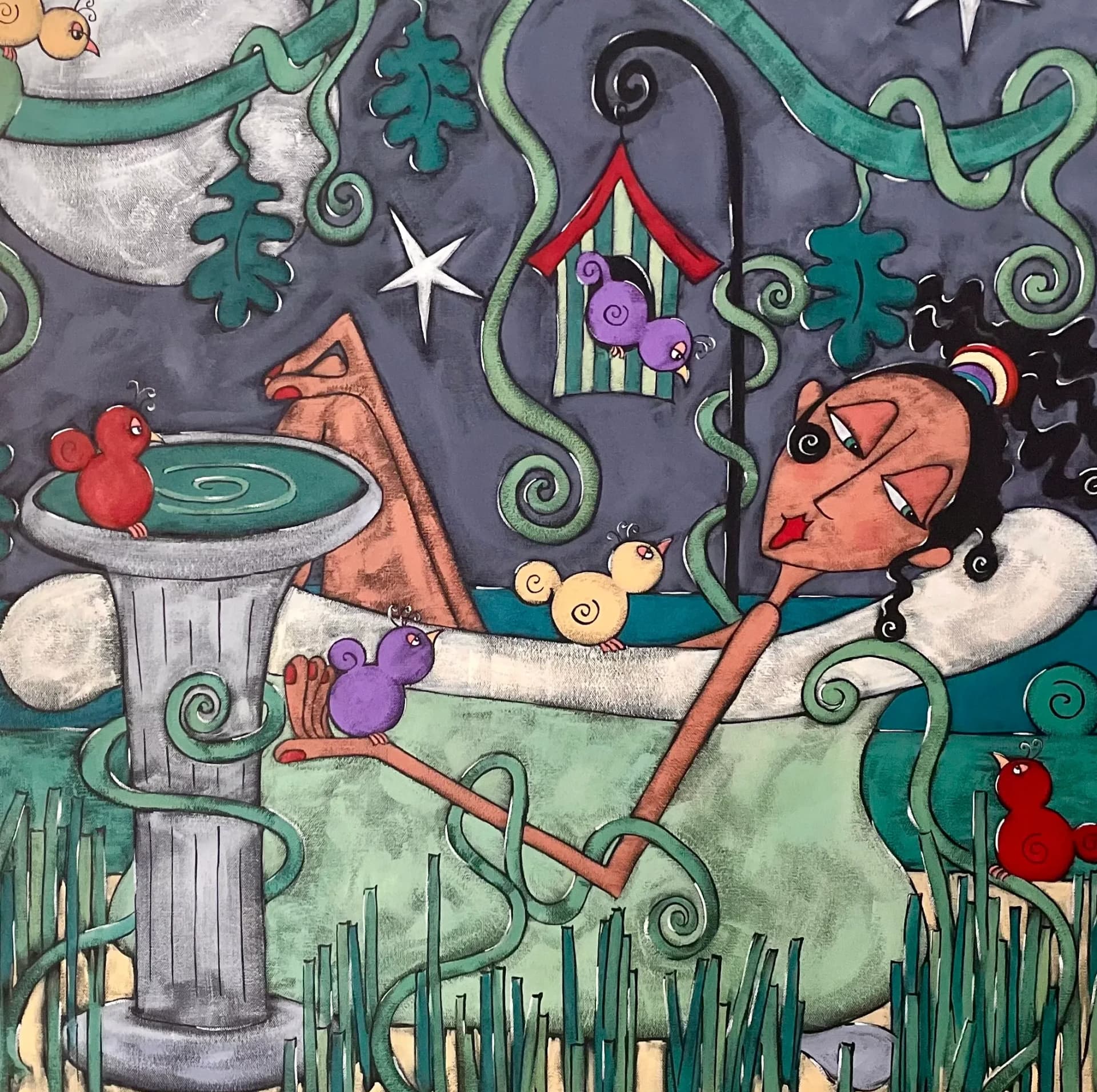 The Birds and the Bather