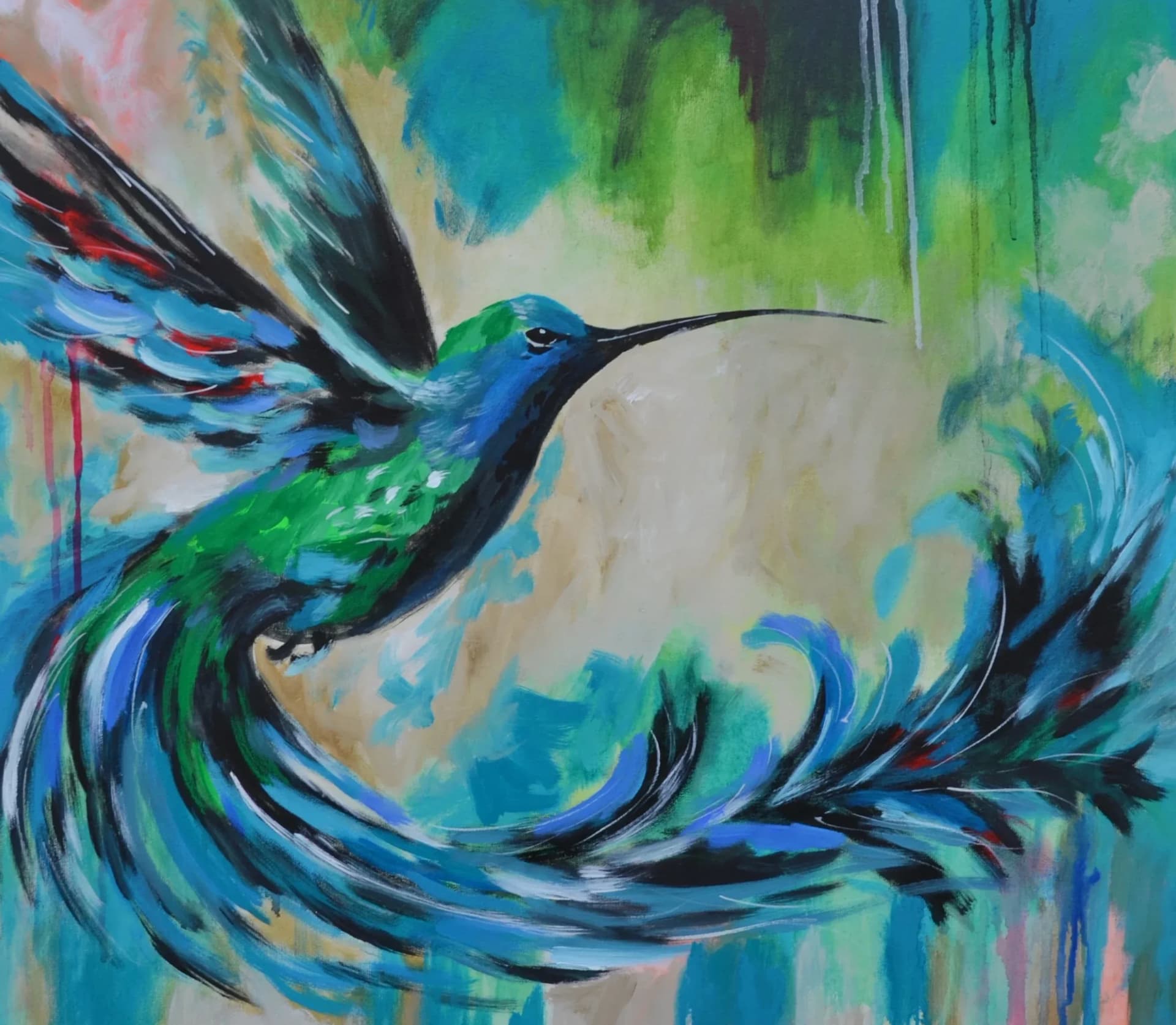 When the hummingbird whispers to the flowers