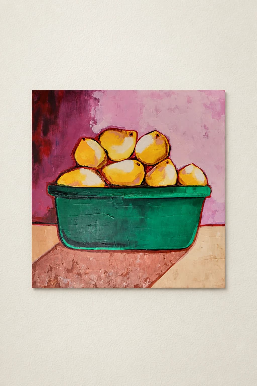 Lemons in a Green Bowl