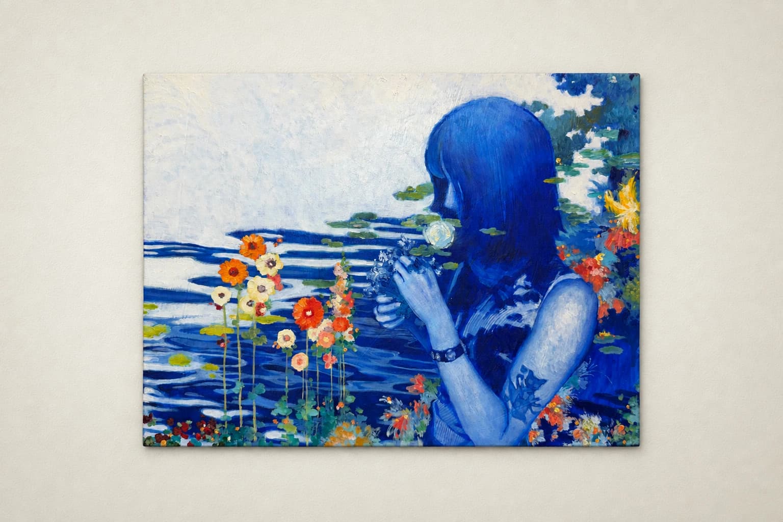 Girl and Flowers