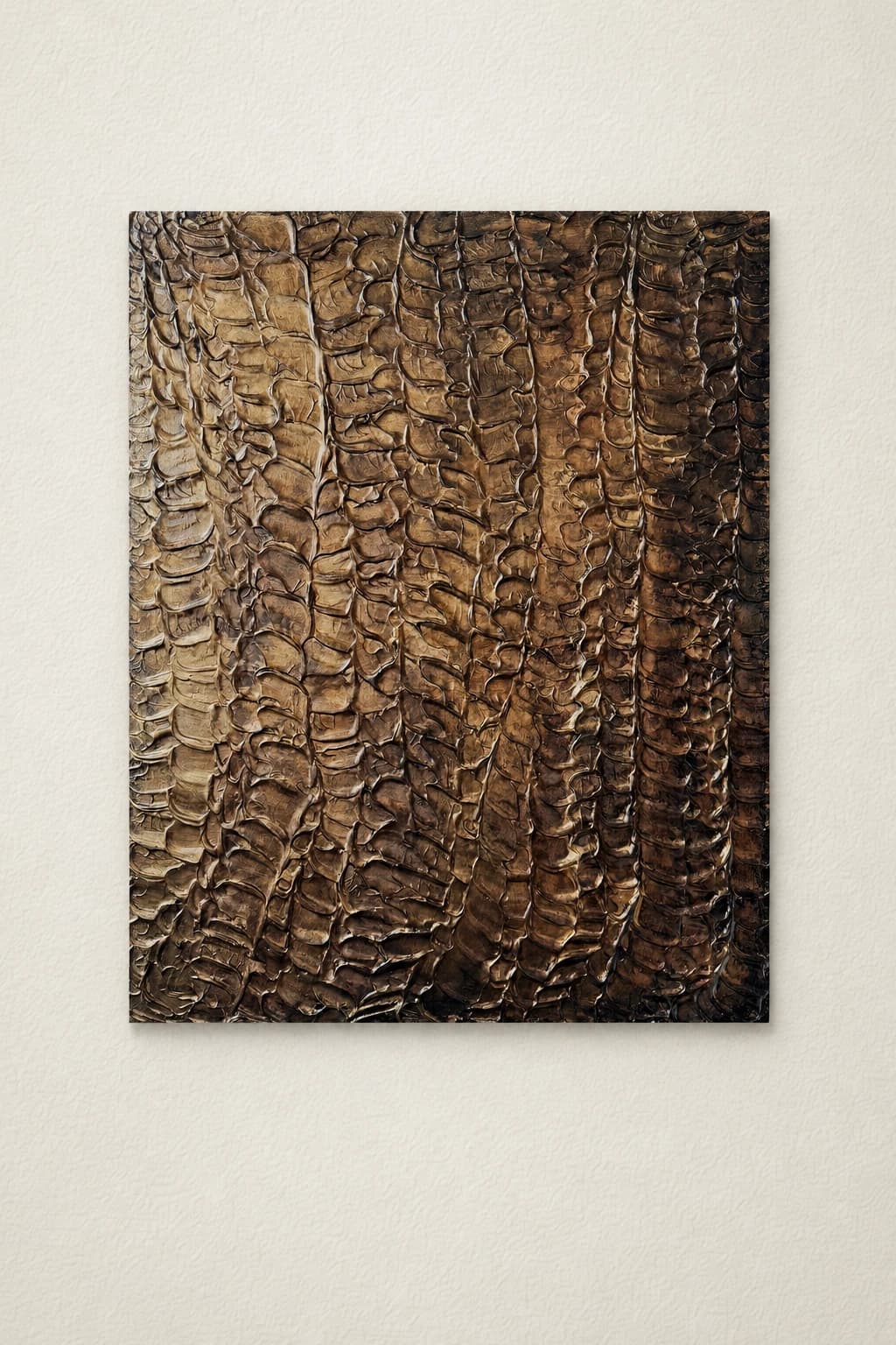 Crocodile with black gold scales.