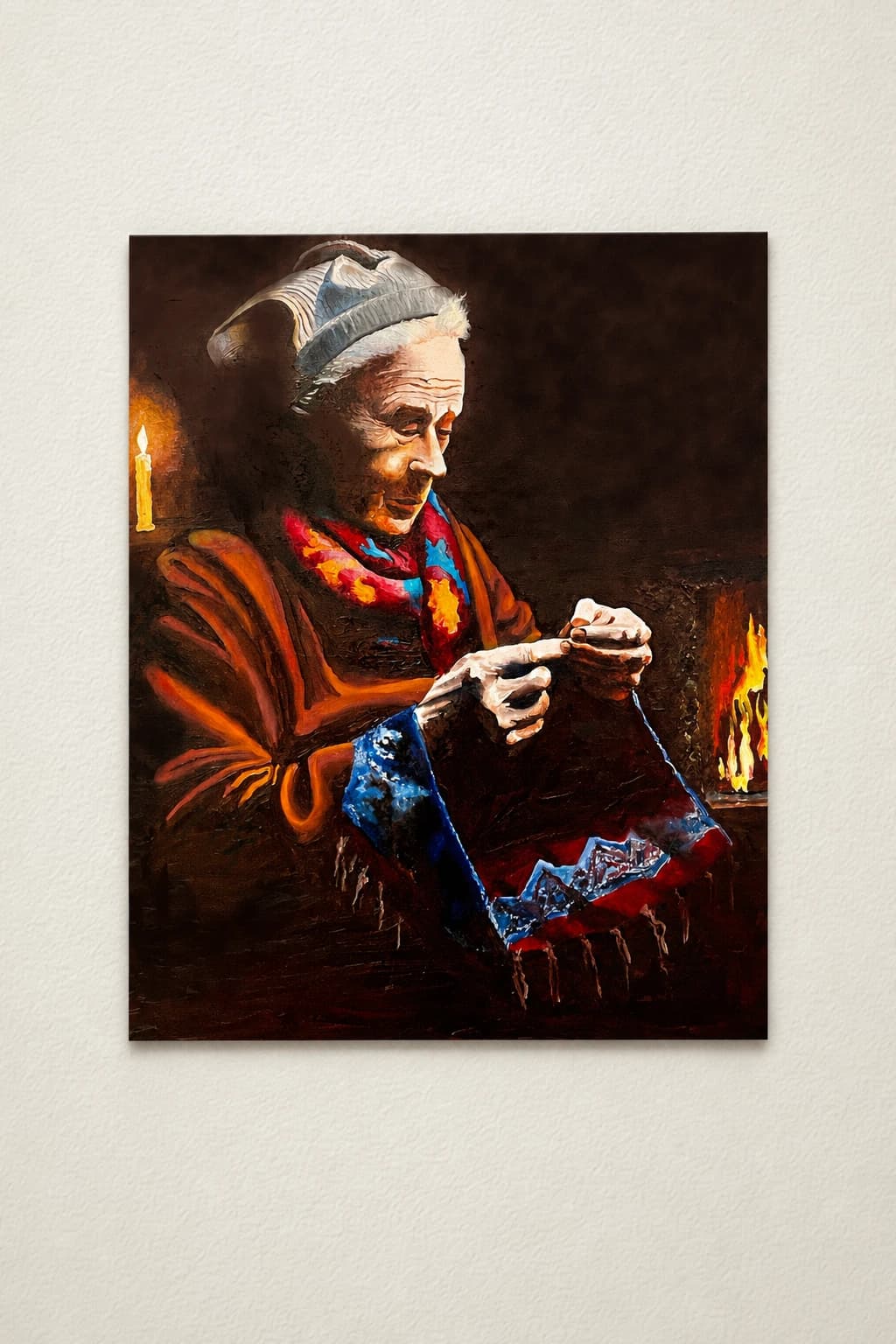 Grandmother Knotting Her Shaw
