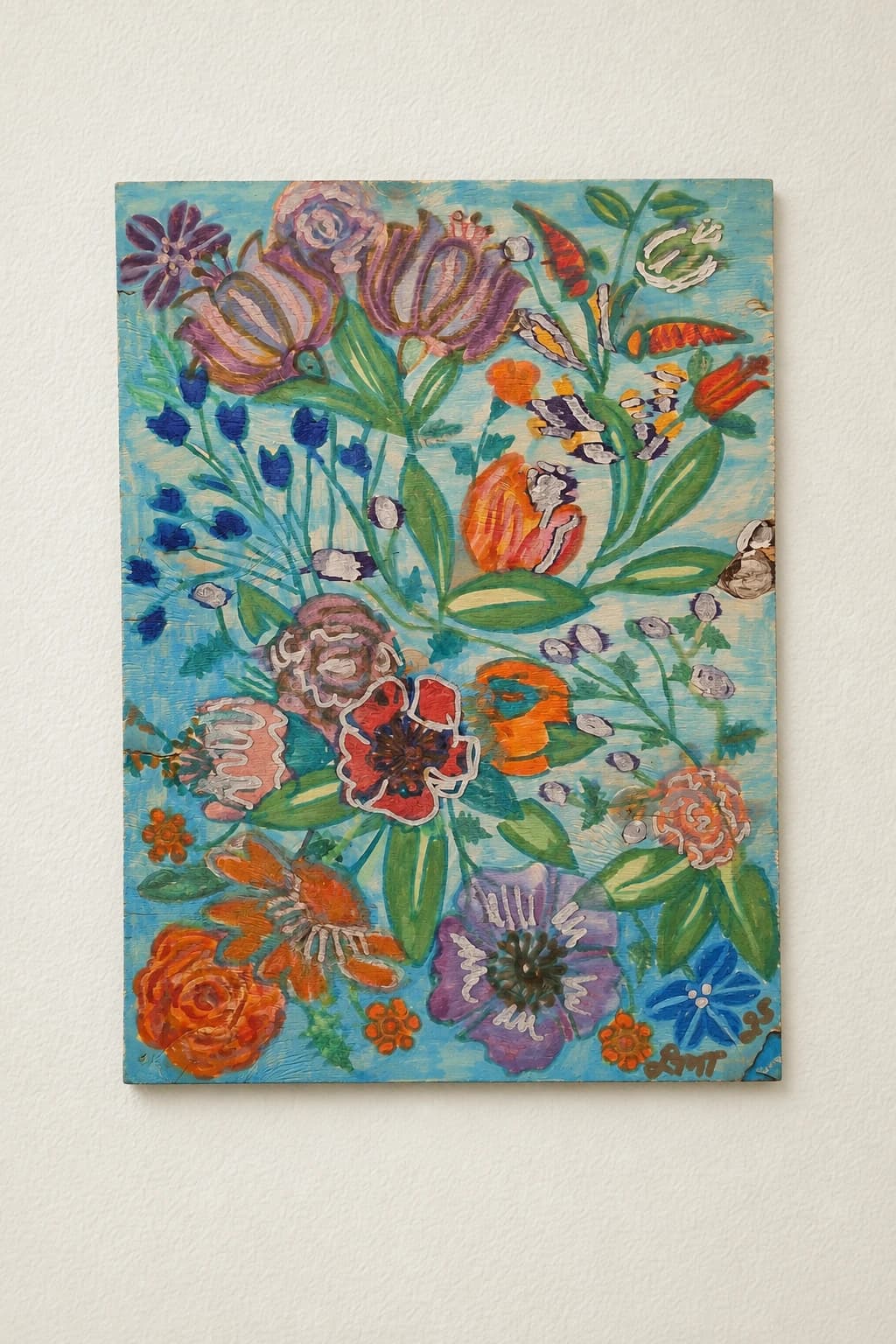 Floral themed painting