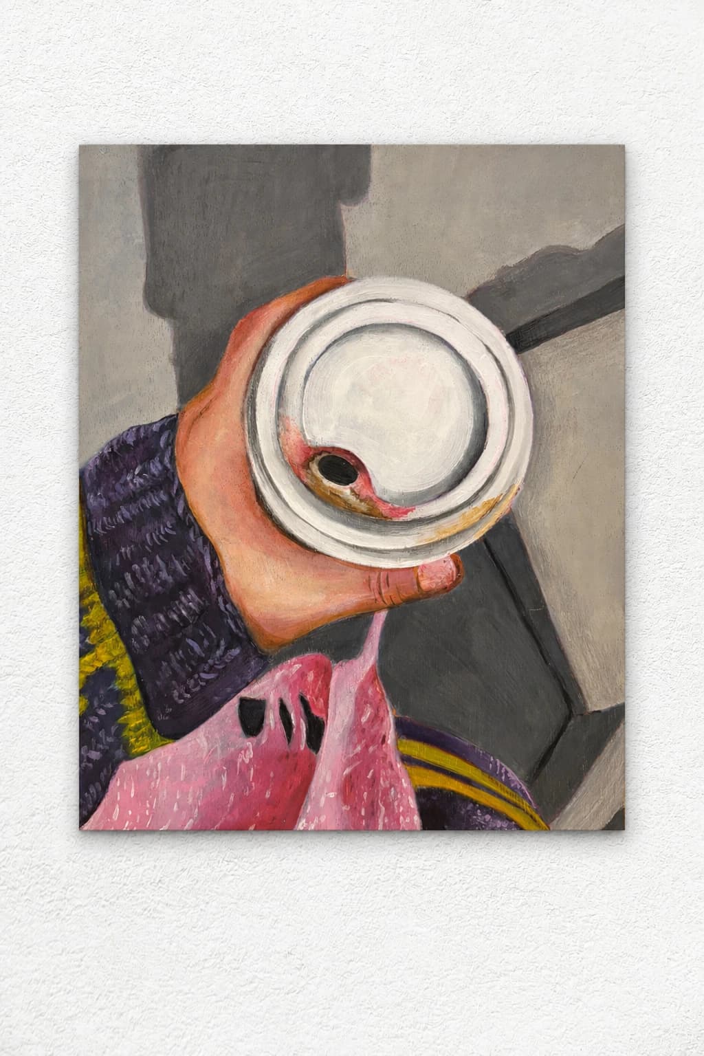 Lip Watercolor on a Cardboard Cup