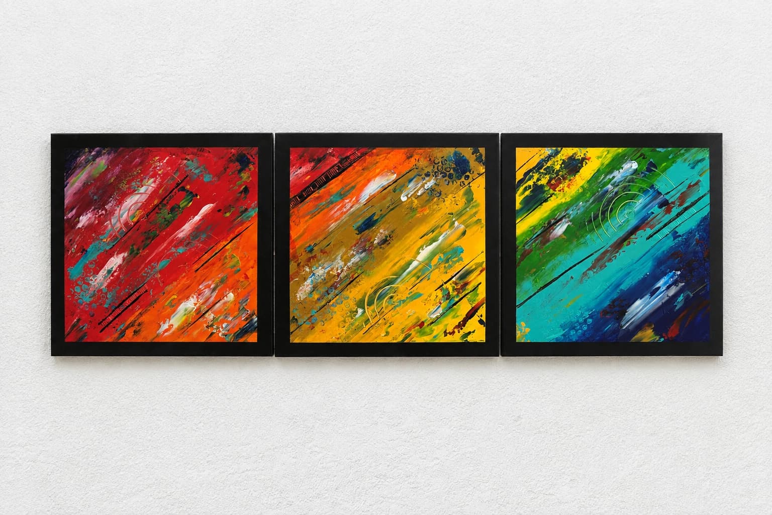 Framed Rainbow, Triptych