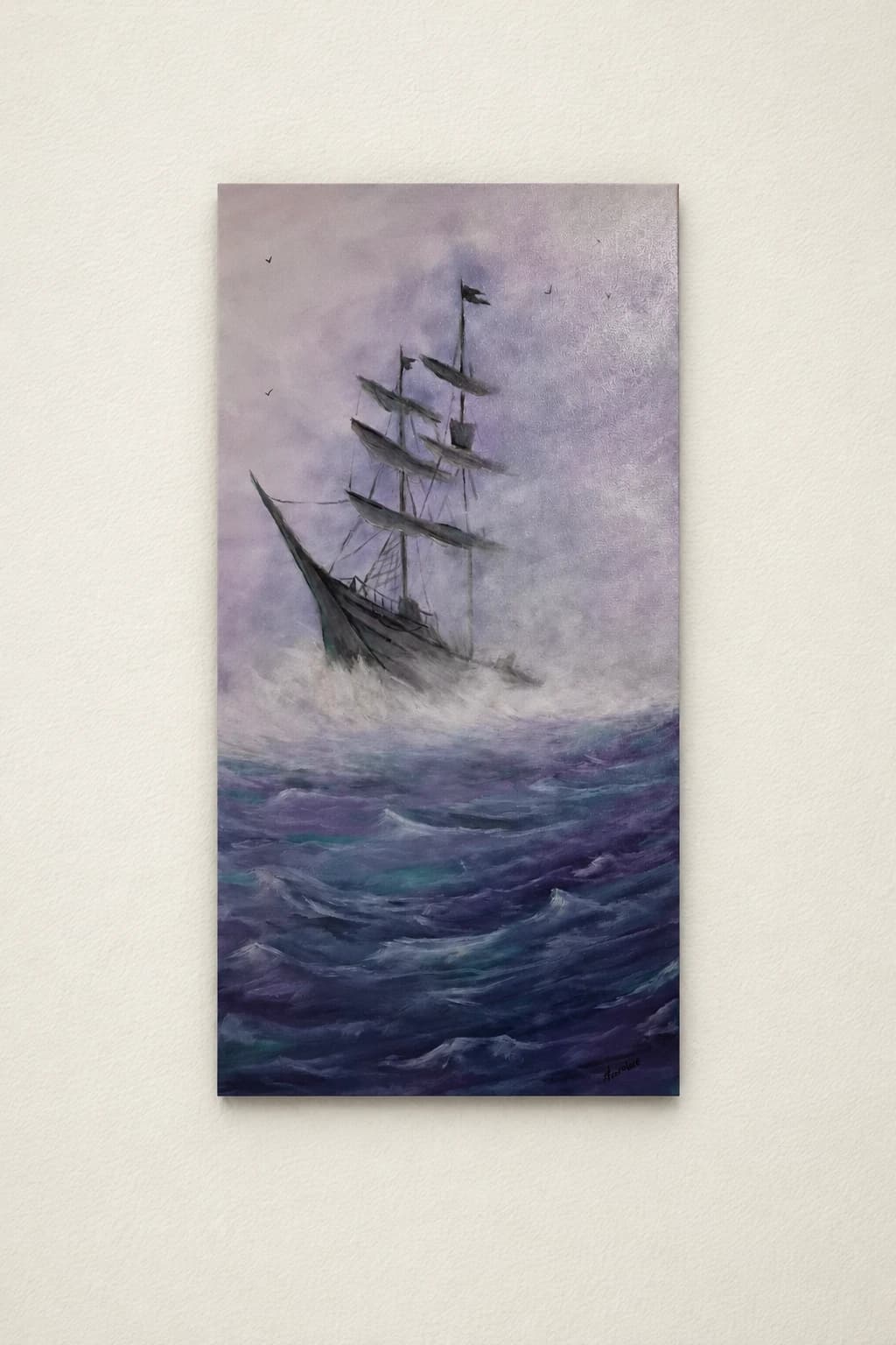 Sailboat in the mist