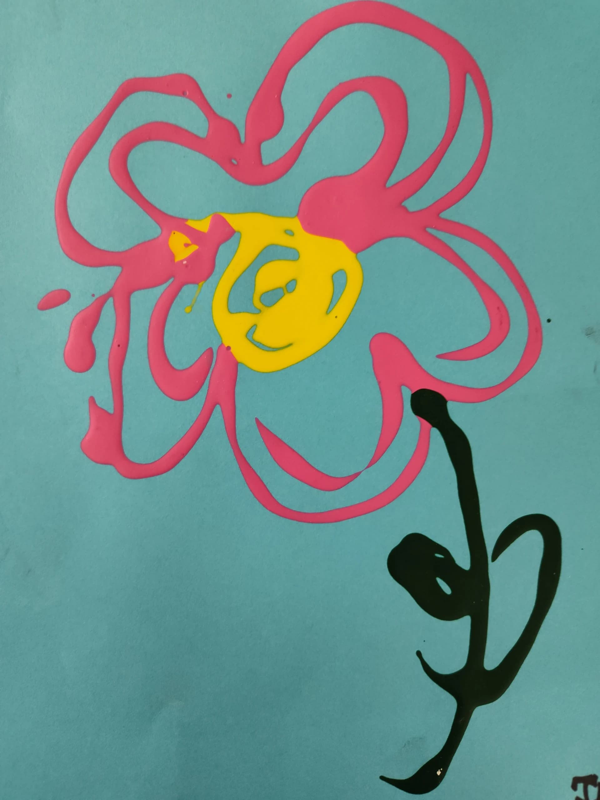 Dripping Paint Flower