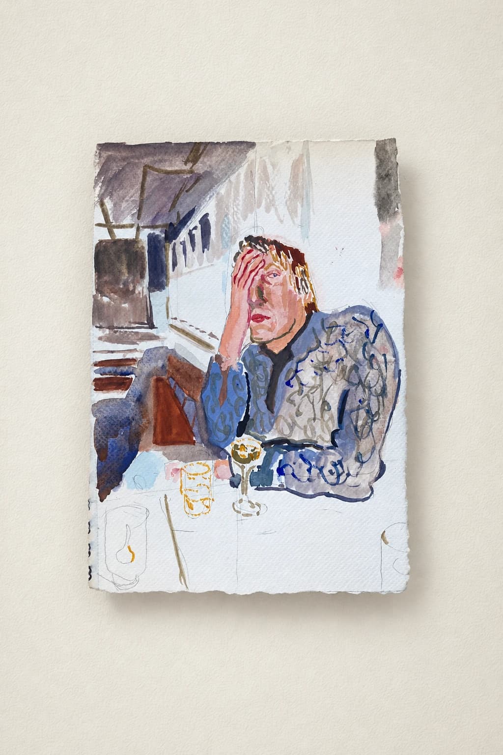 At the Cocktail Bar (Portrait of Noah Baker)