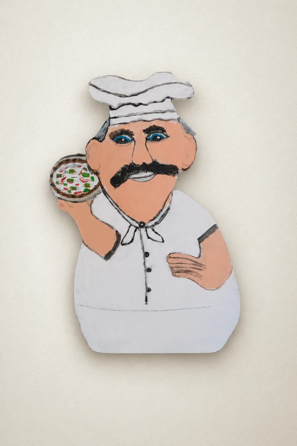 Chef cuisinier avec pizza