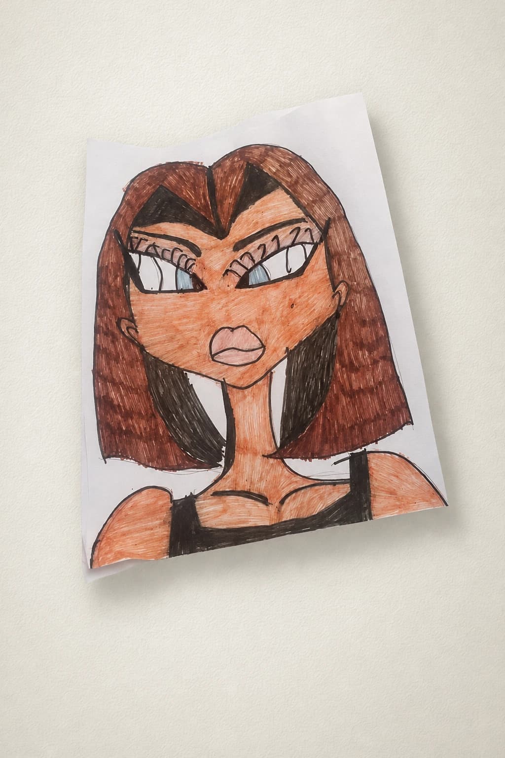Portrait stylisé d'une femme