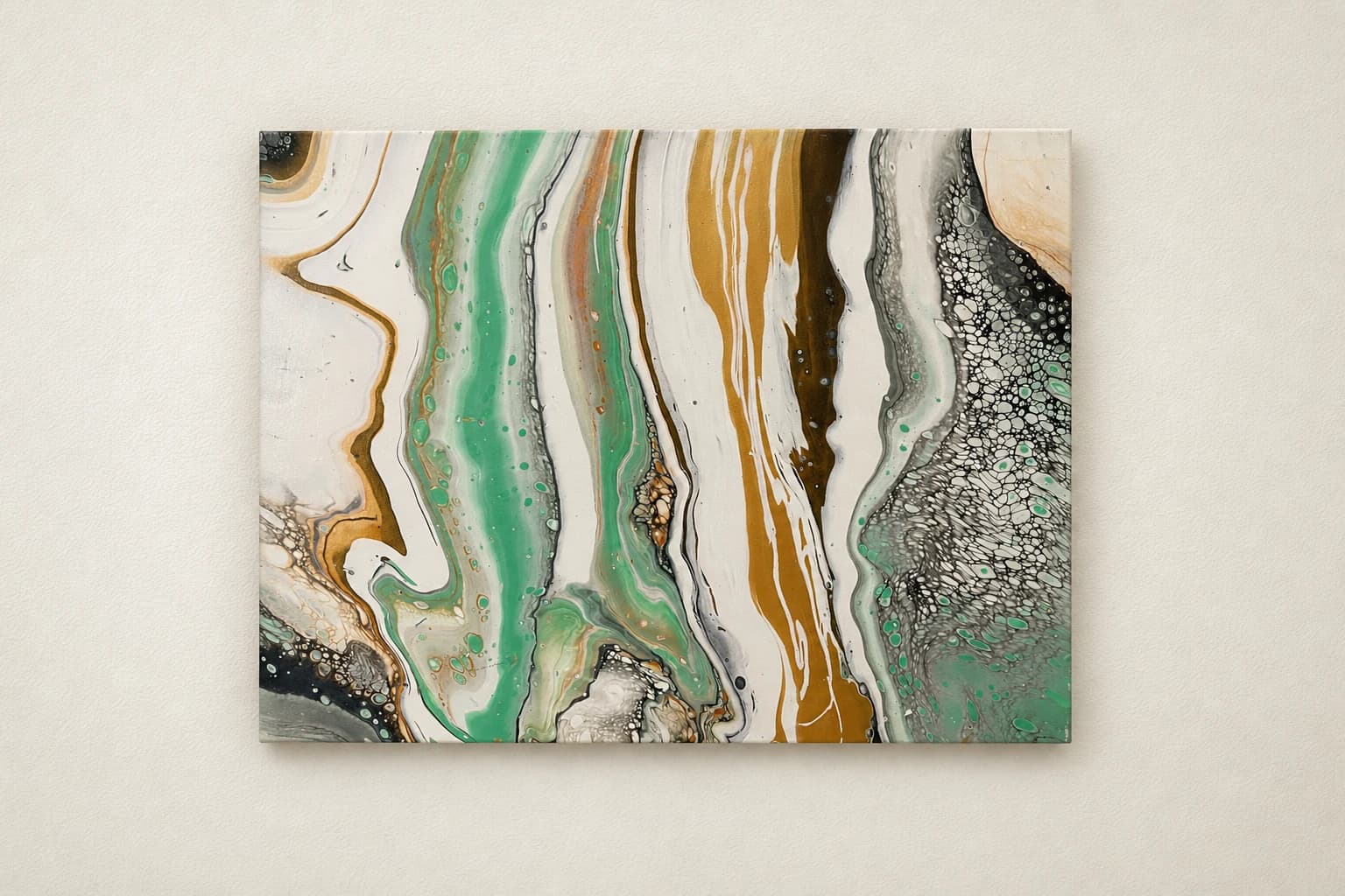 Mouvement en Vert et Ocre