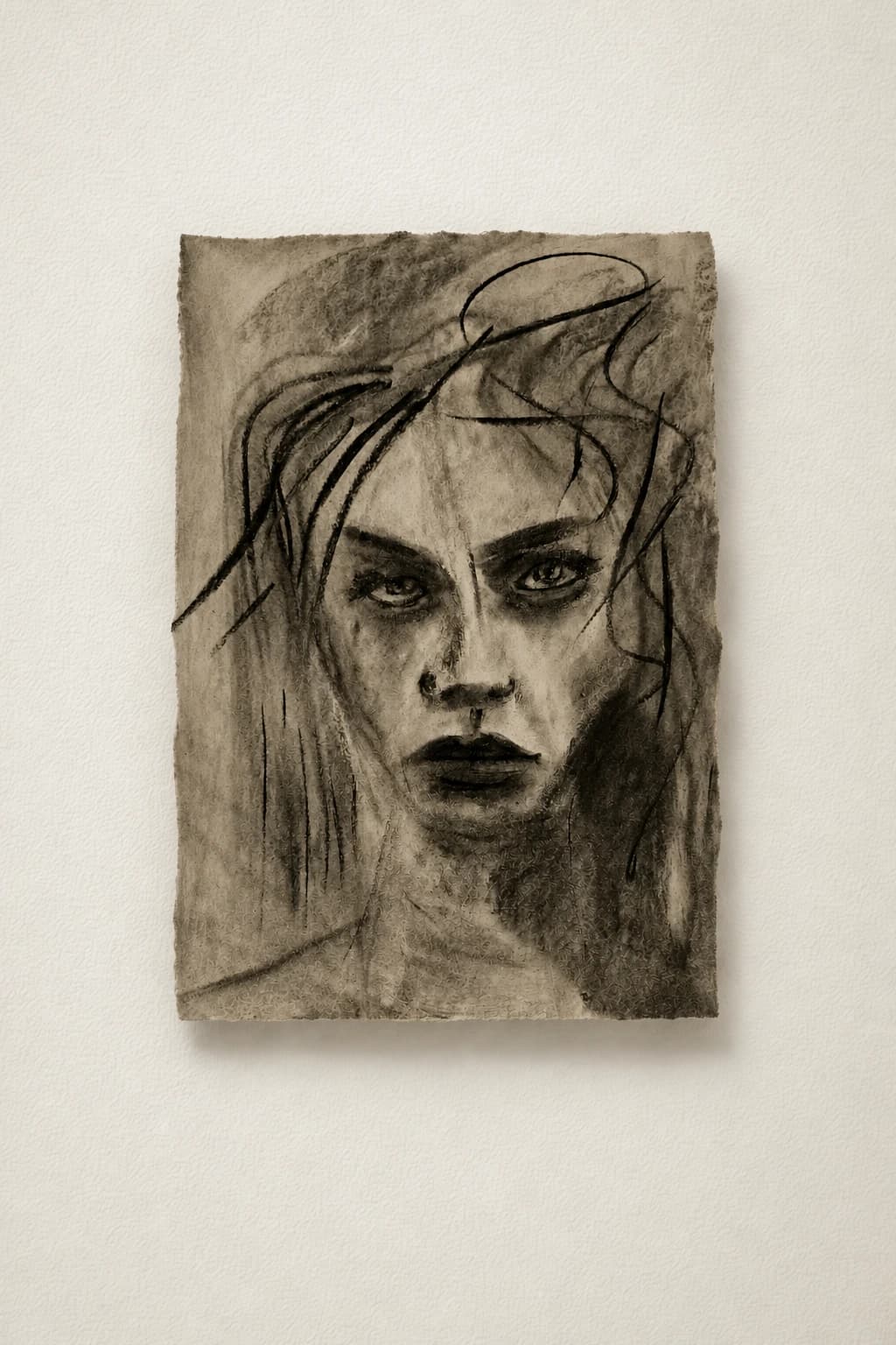 Portrait au fusain