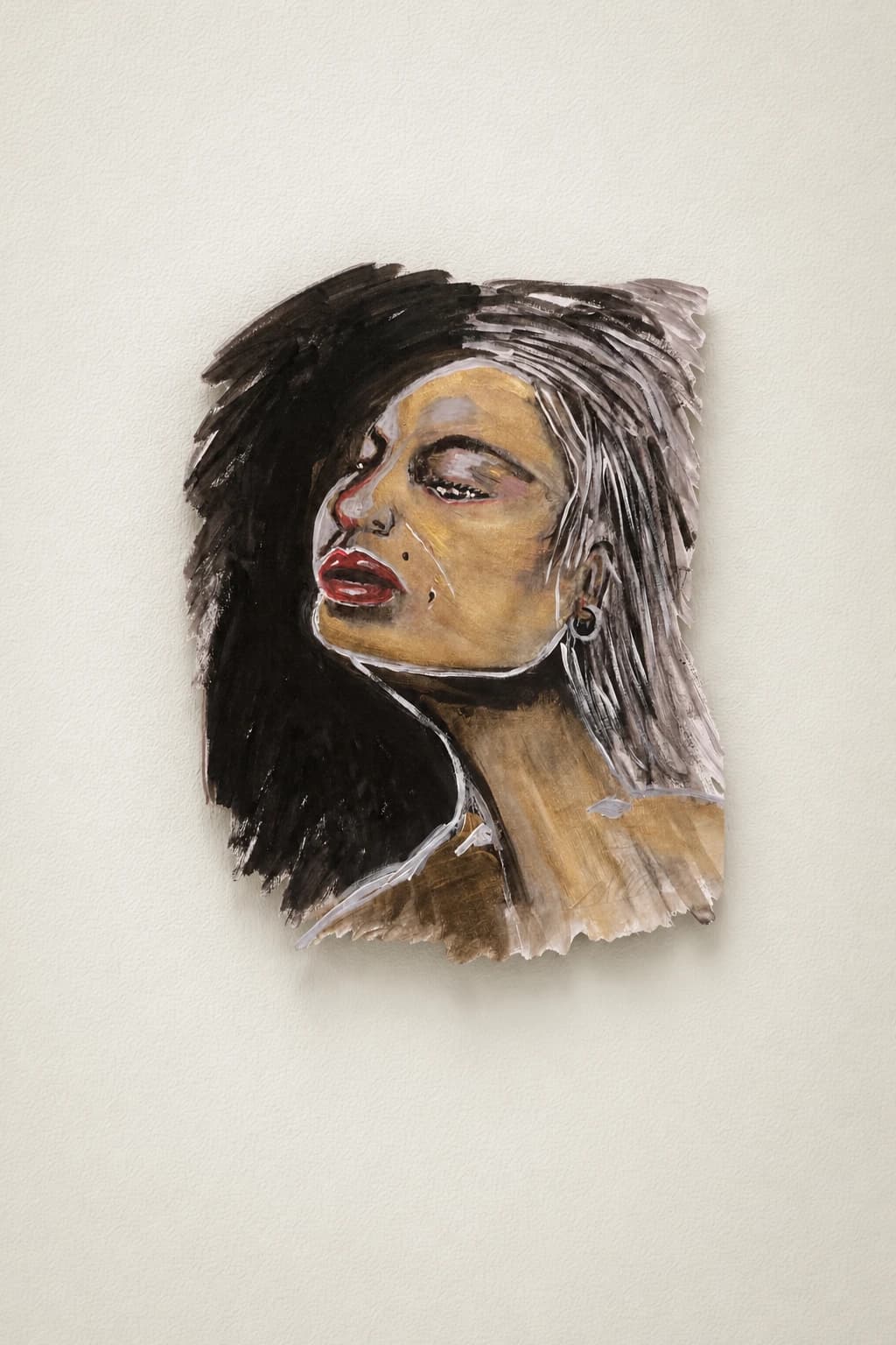 Portrait de femme doré