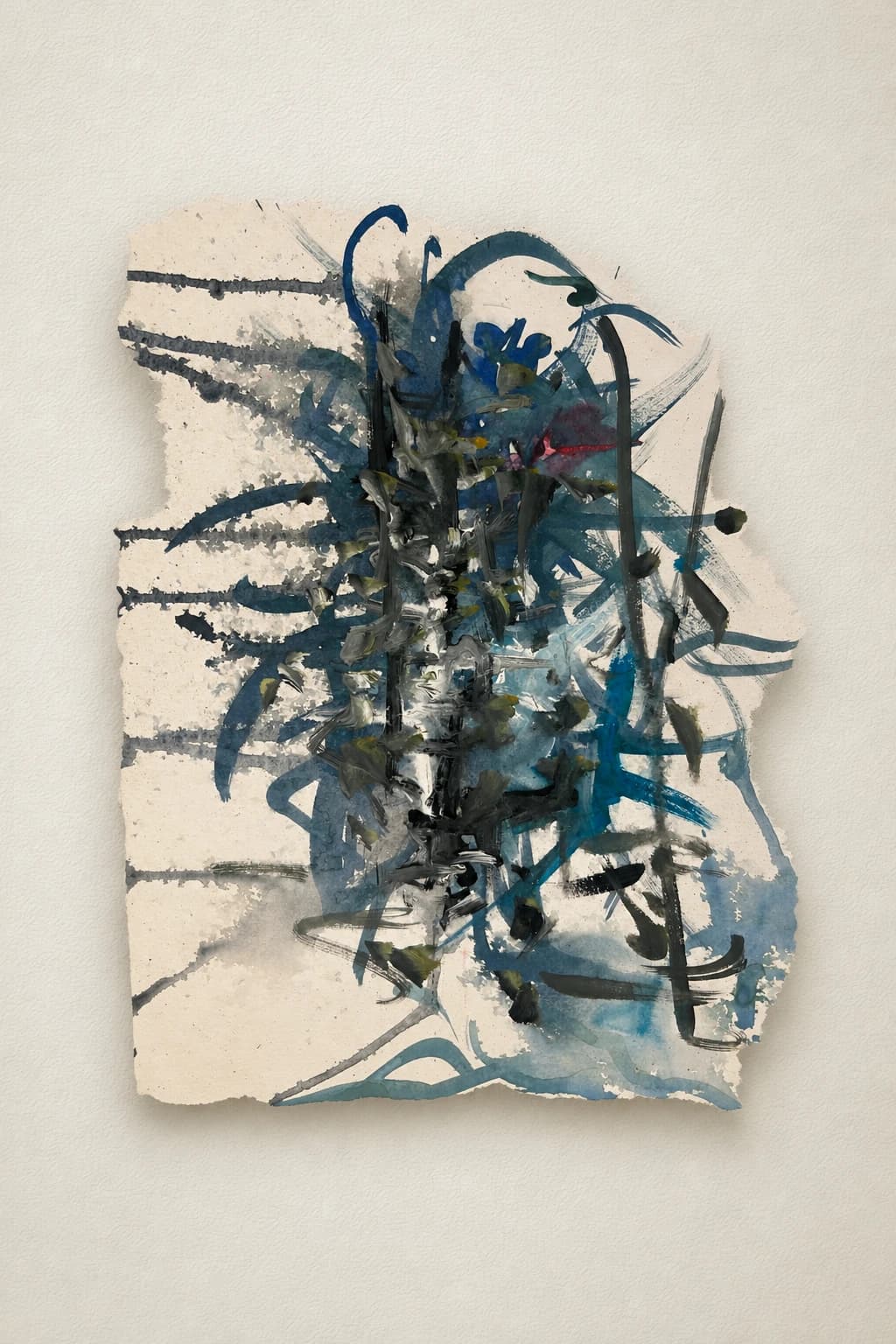 Composition abstraite bleue