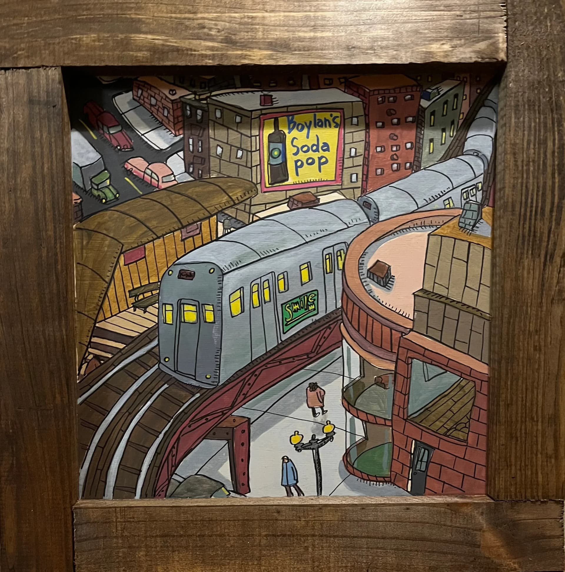 Métro aérien en ville