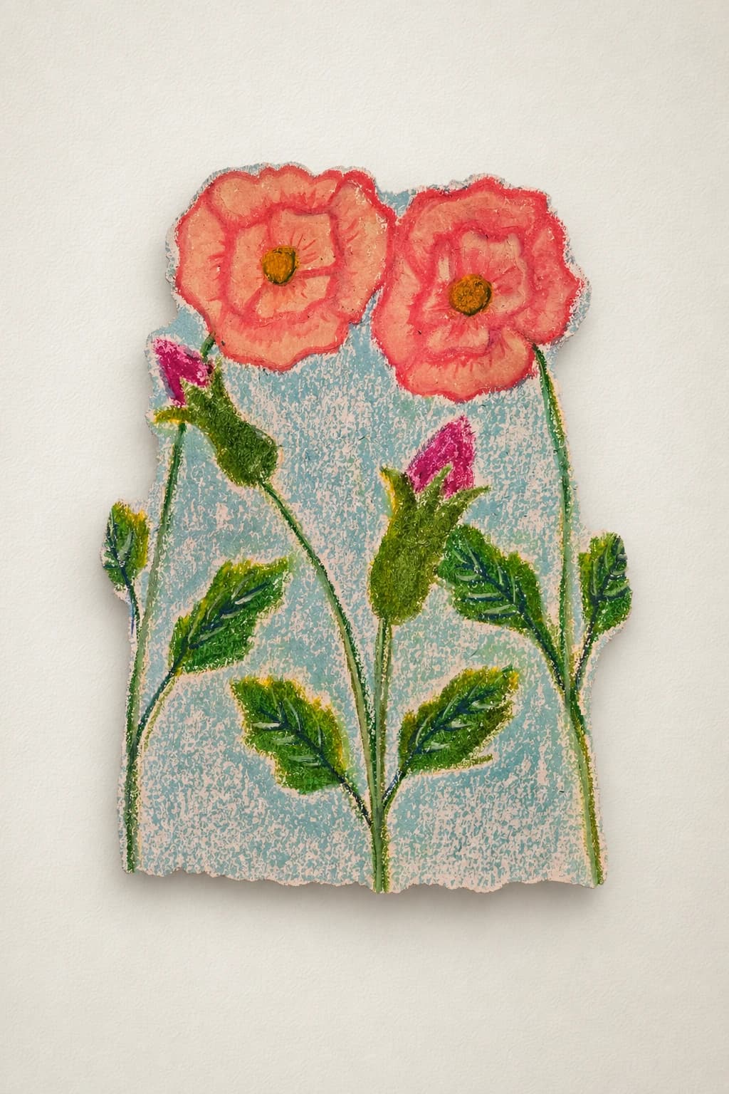 Fleurs roses et boutons