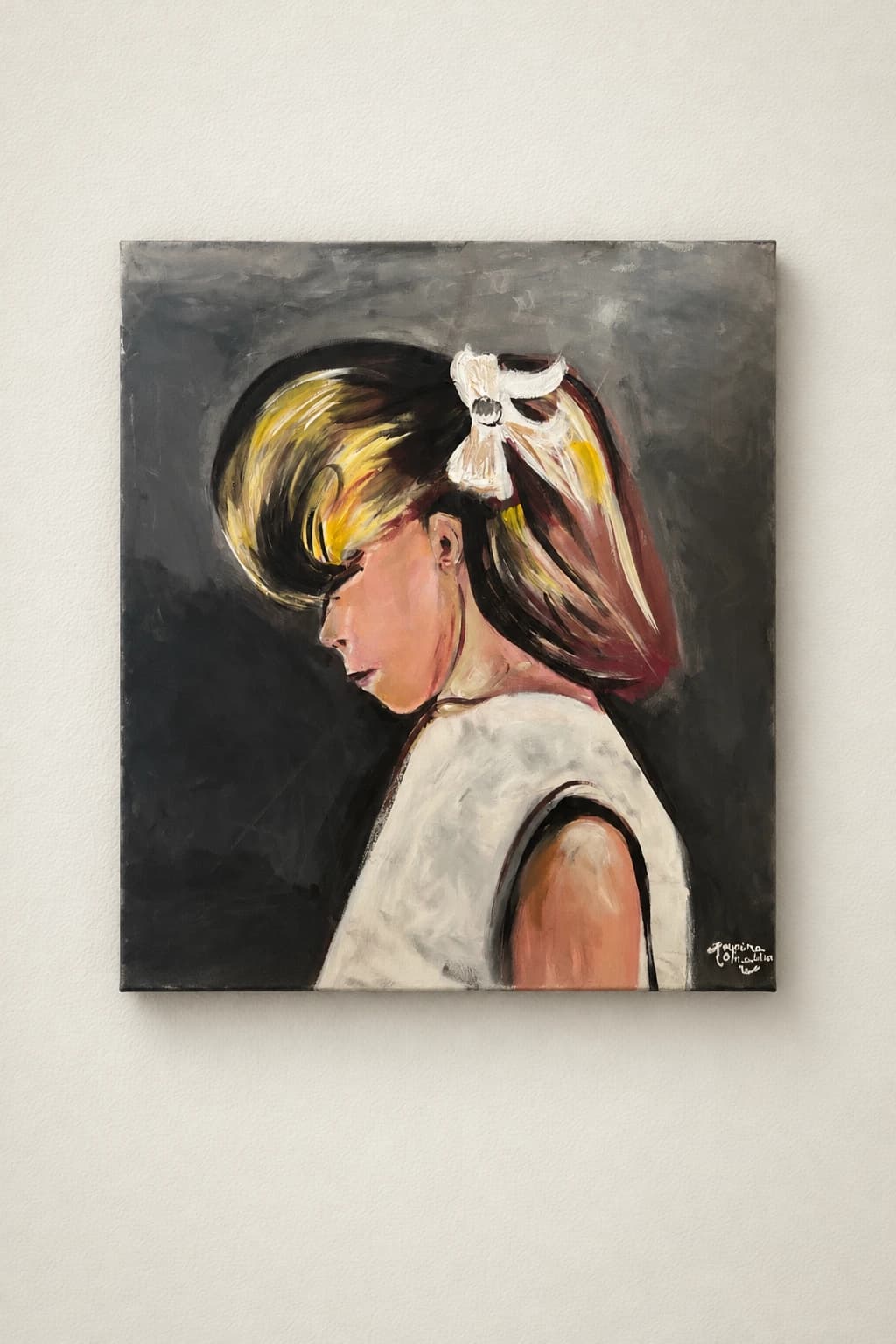 Jeune fille de profil