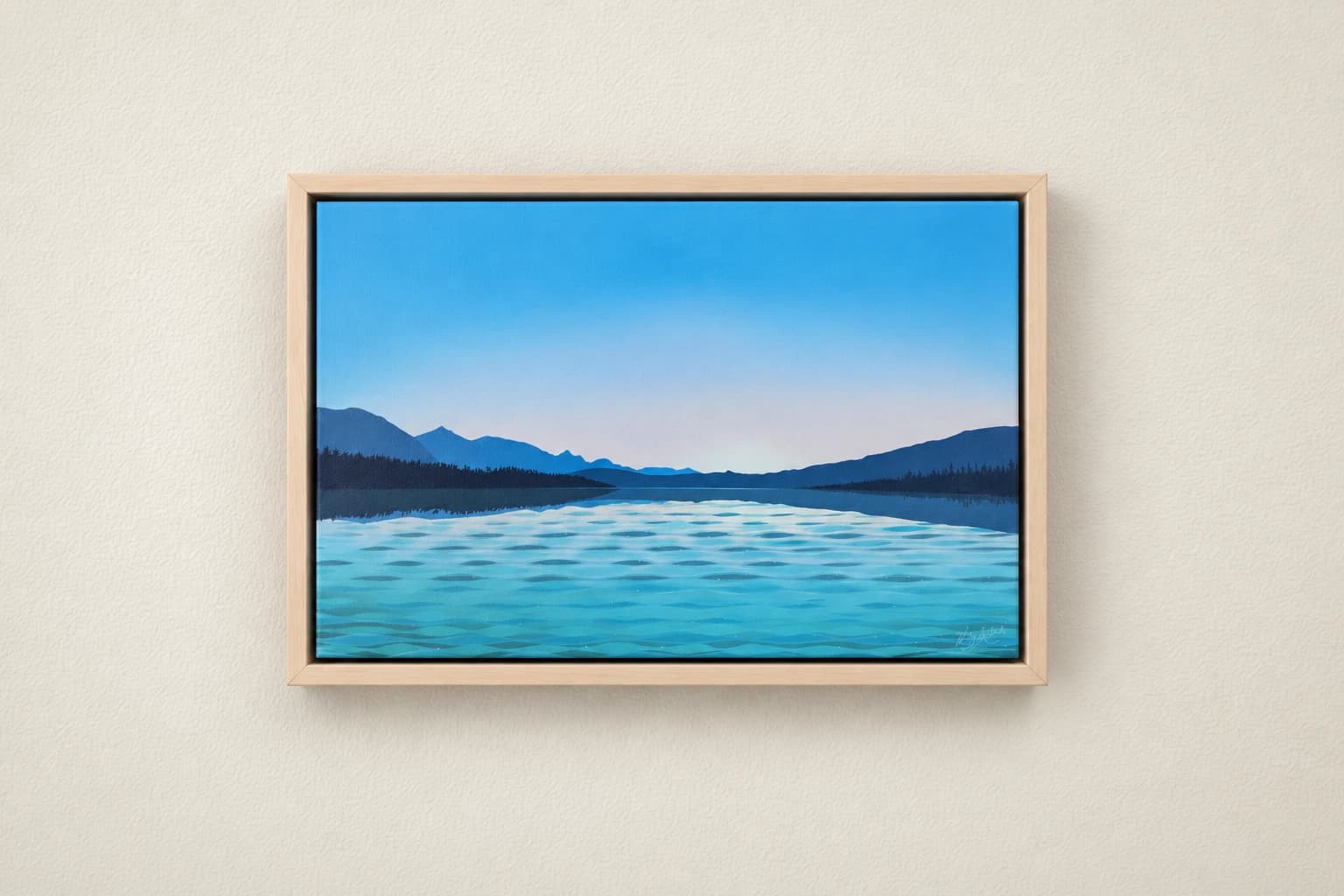 Lac au crépuscule