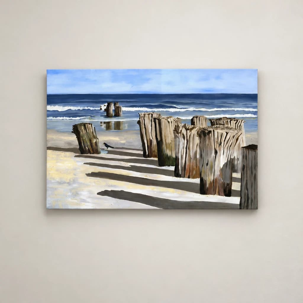 Poteaux sur la Plage
