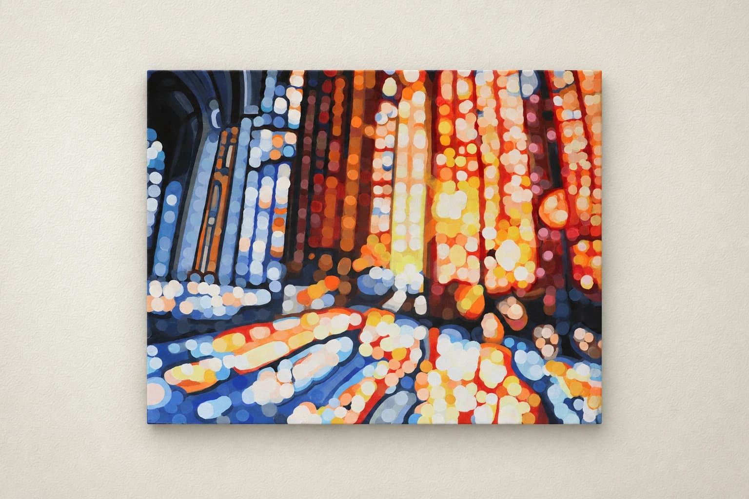 Lumières urbaines floues
