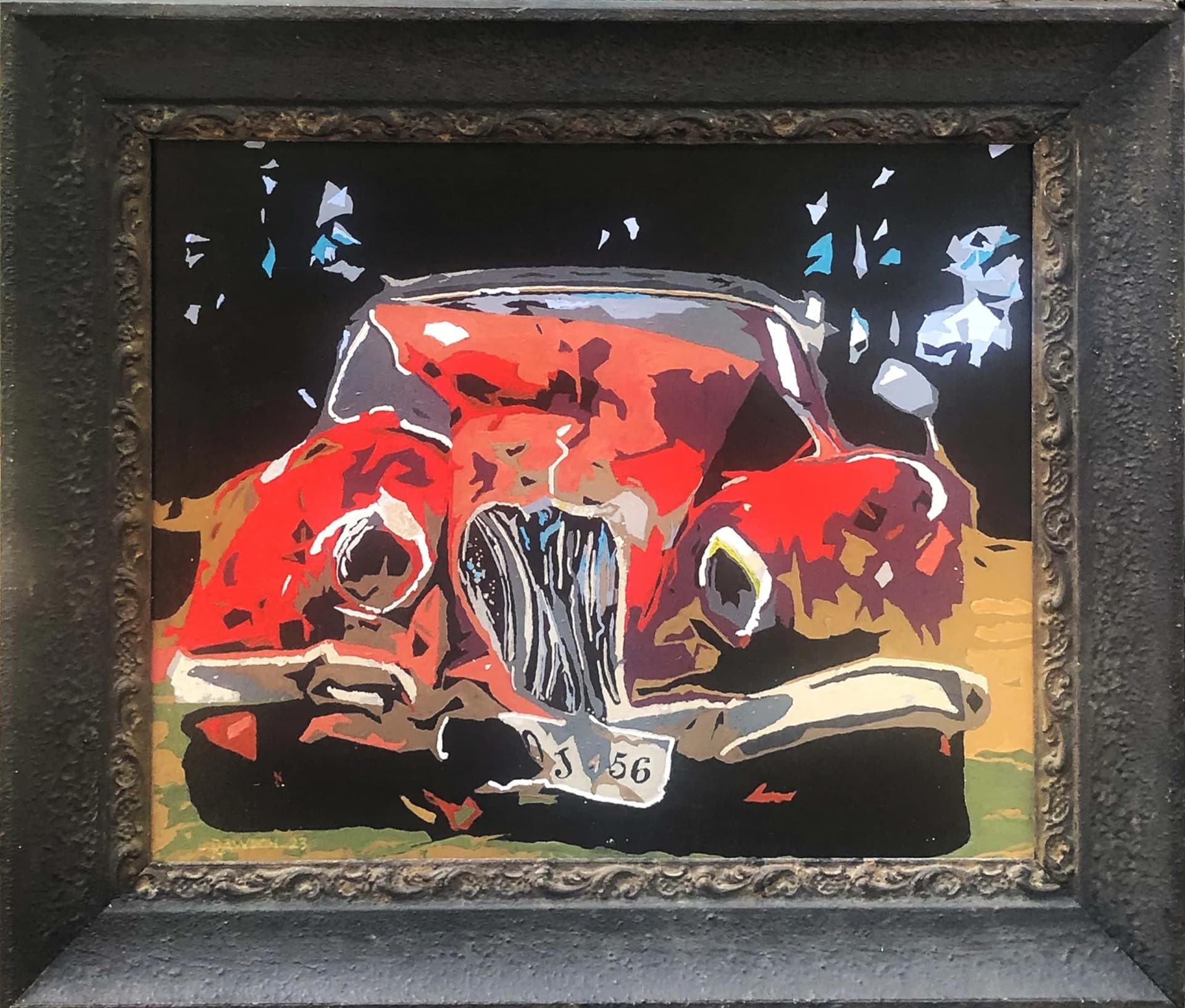 Voiture ancienne rouge