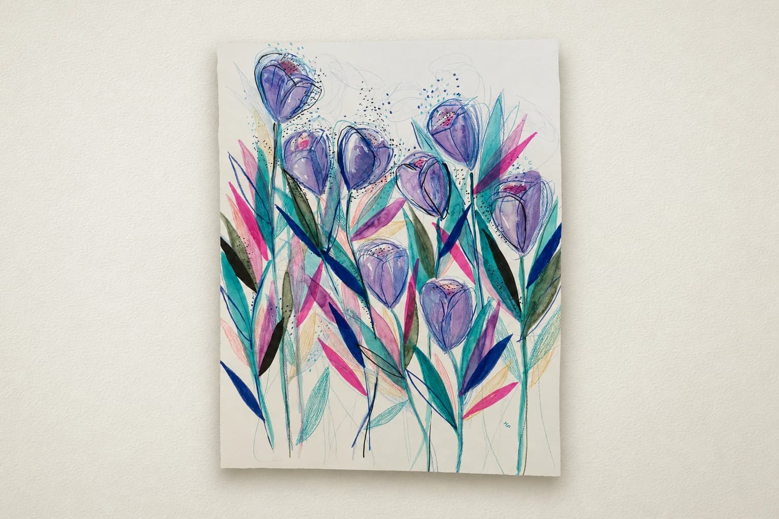 Bouquet de fleurs violettes